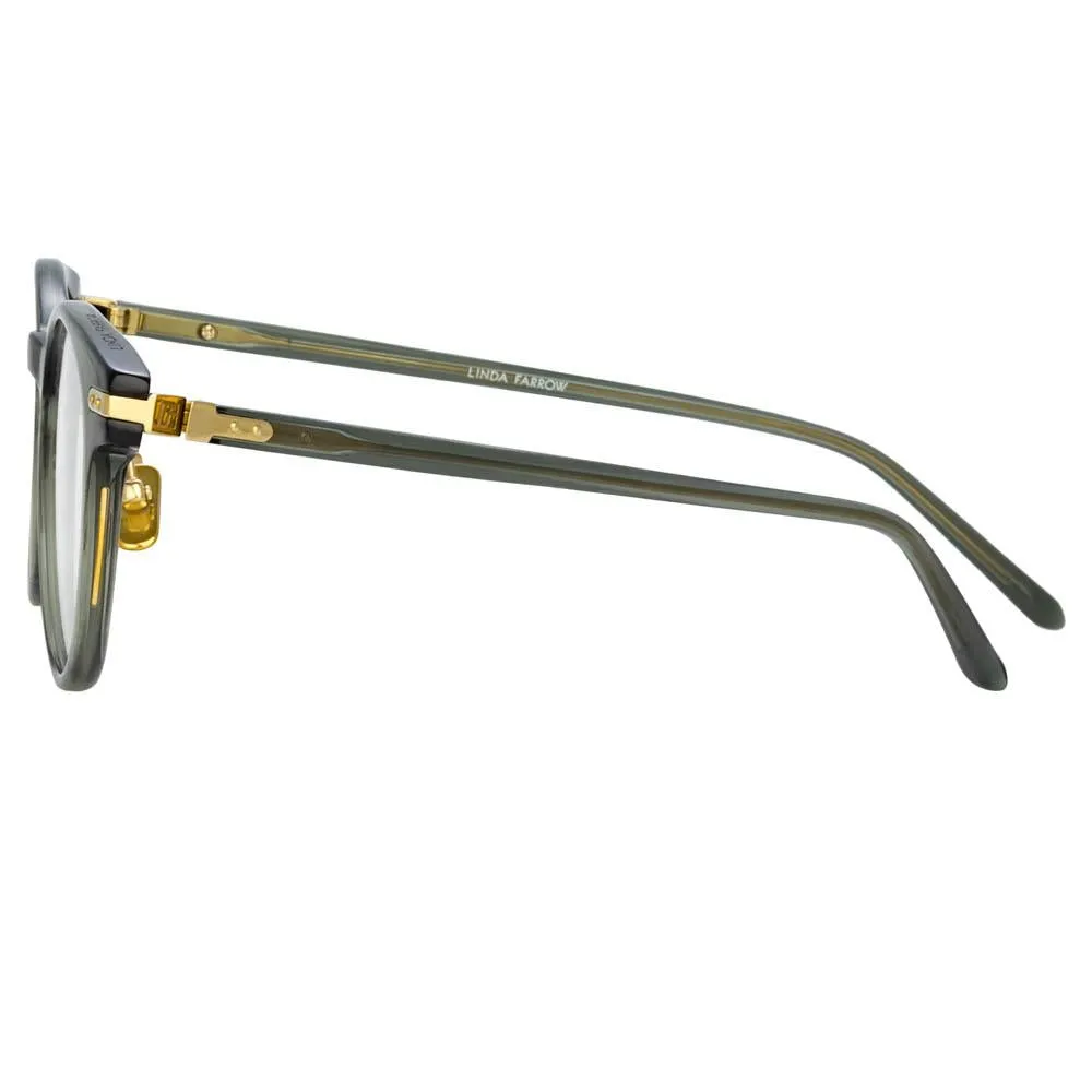 Bay Optical A D-Frame in Green (Men's) sold by Linda Farrow product image thumbnail 4