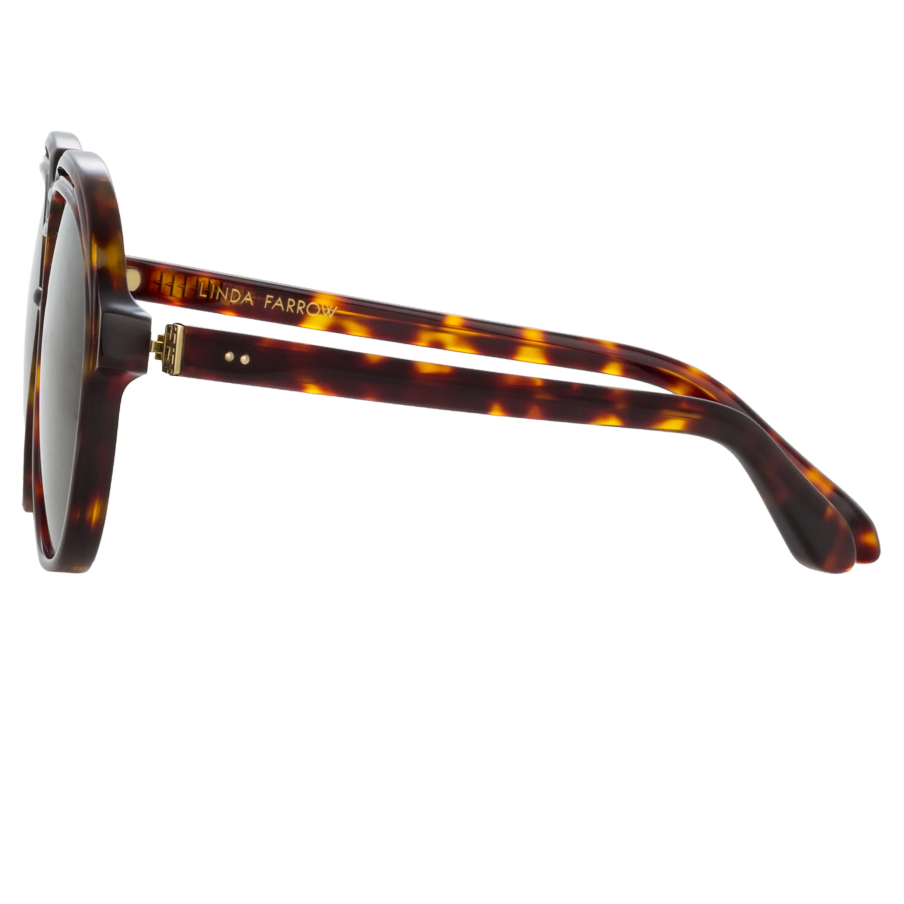 Raphael Aviator Sunglasses in Tortoiseshell sold by Linda Farrow product image thumbnail 3