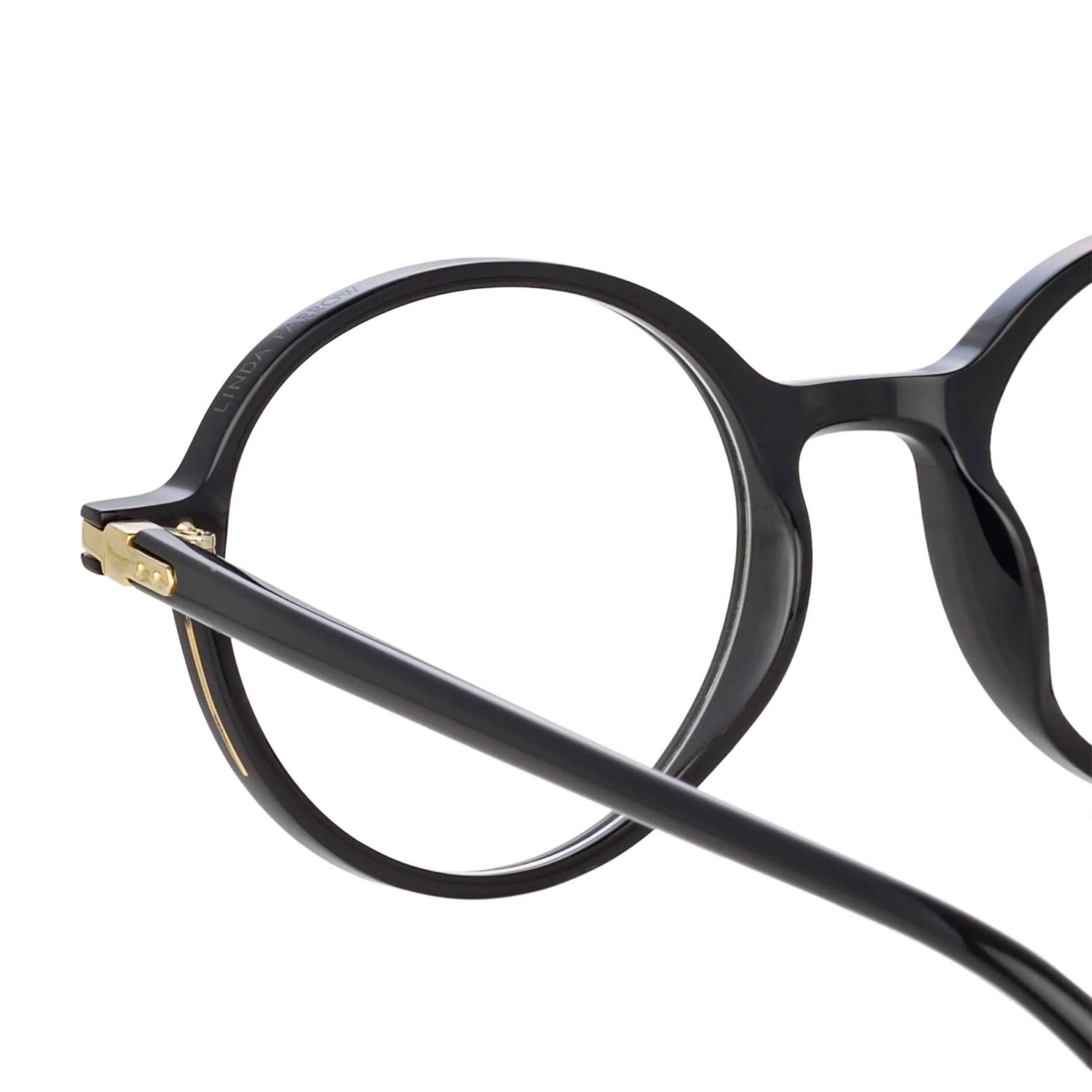 Merrick Oval Optical Frame in Black sold by Linda Farrow product image thumbnail 3