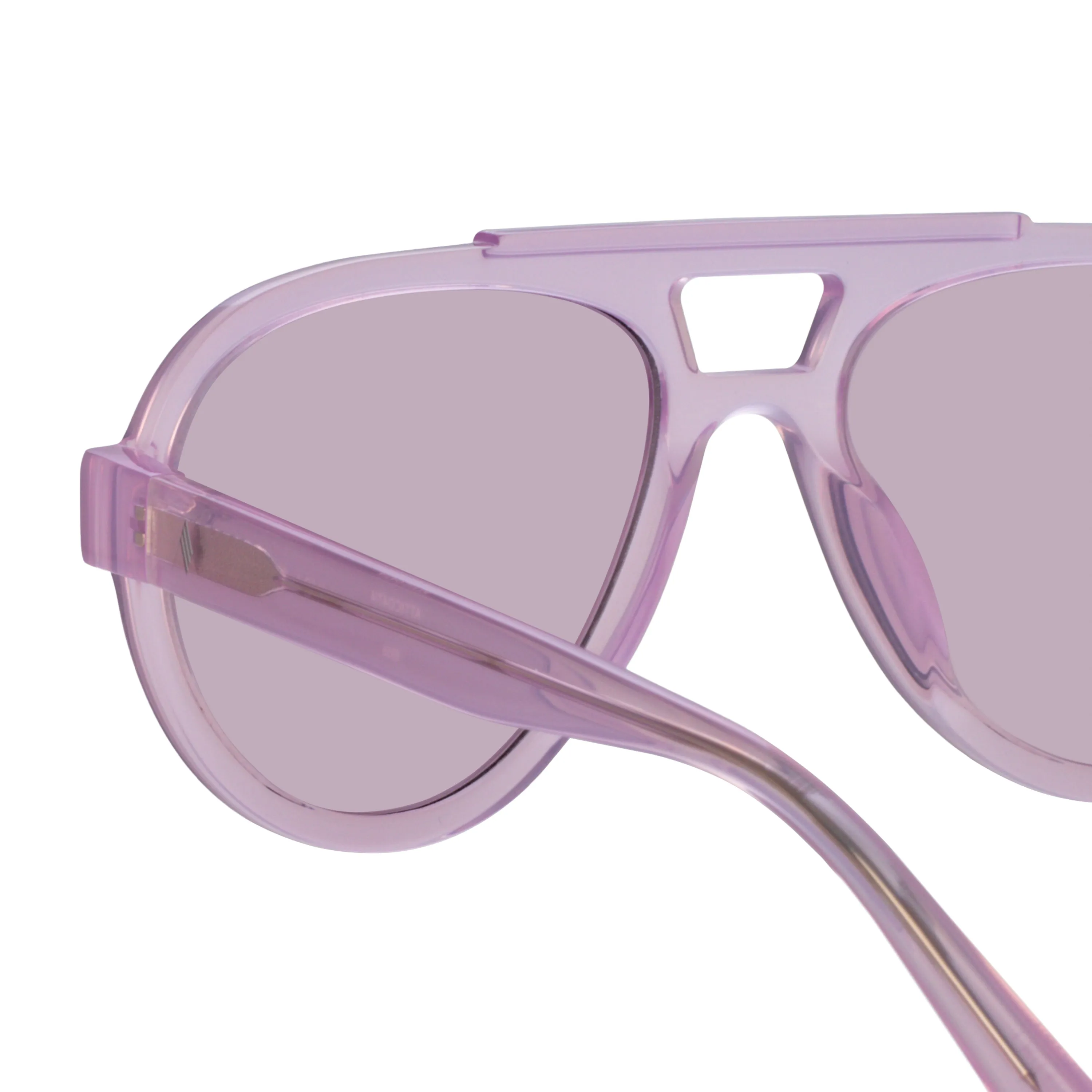 The Attico Jurgen Aviator Sunglasses in Pink sold by Linda Farrow product image thumbnail 4
