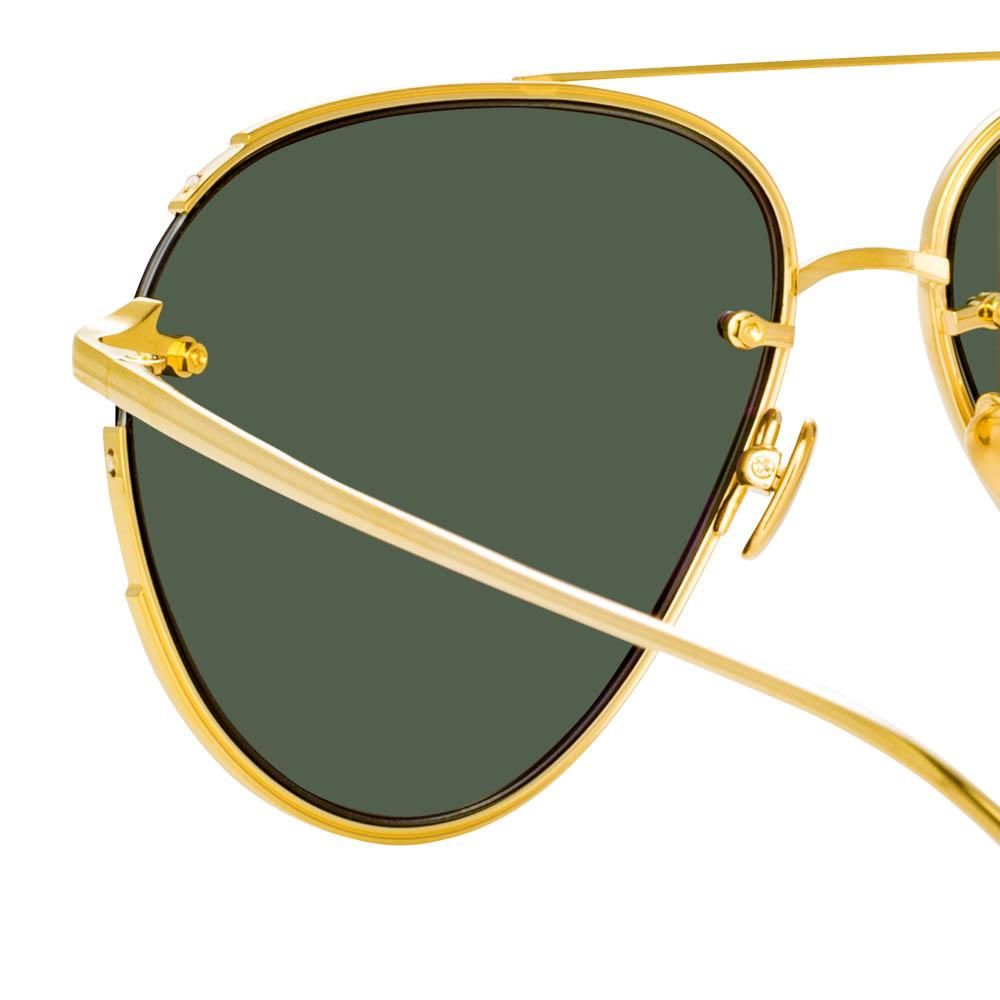 Russo Aviator Sunglasses in Yellow Gold sold by Linda Farrow product image thumbnail 5