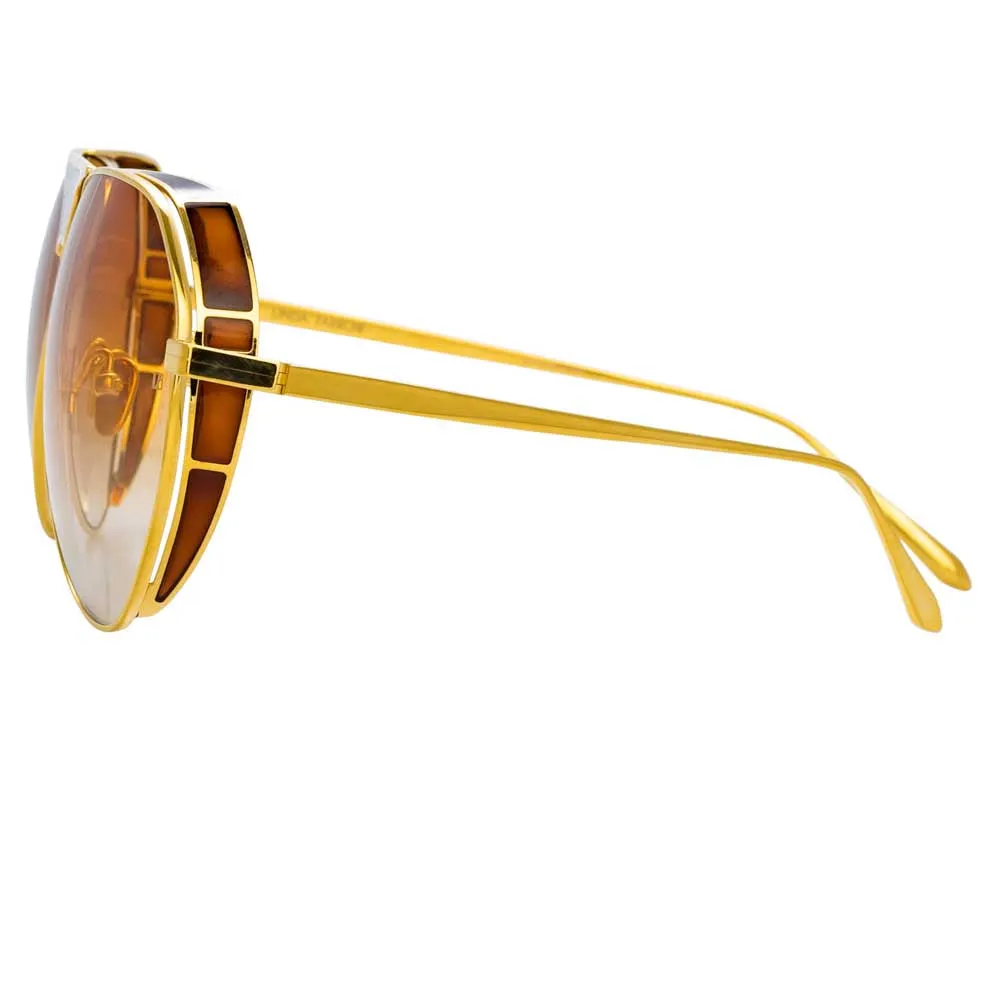 Linda Farrow Matheson C4 Aviator Sunglasses sold by Linda Farrow product image thumbnail 3