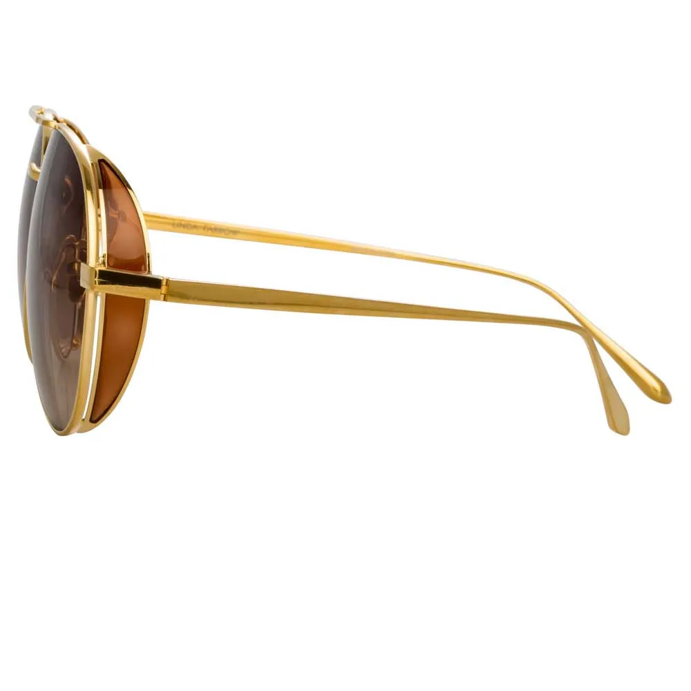 Linda Farrow Elgin C4 Aviator Sunglasses sold by Linda Farrow product image thumbnail 3
