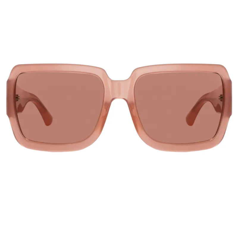Dries Van Noten Oversized Sunglasses in Rust sold by Linda Farrow