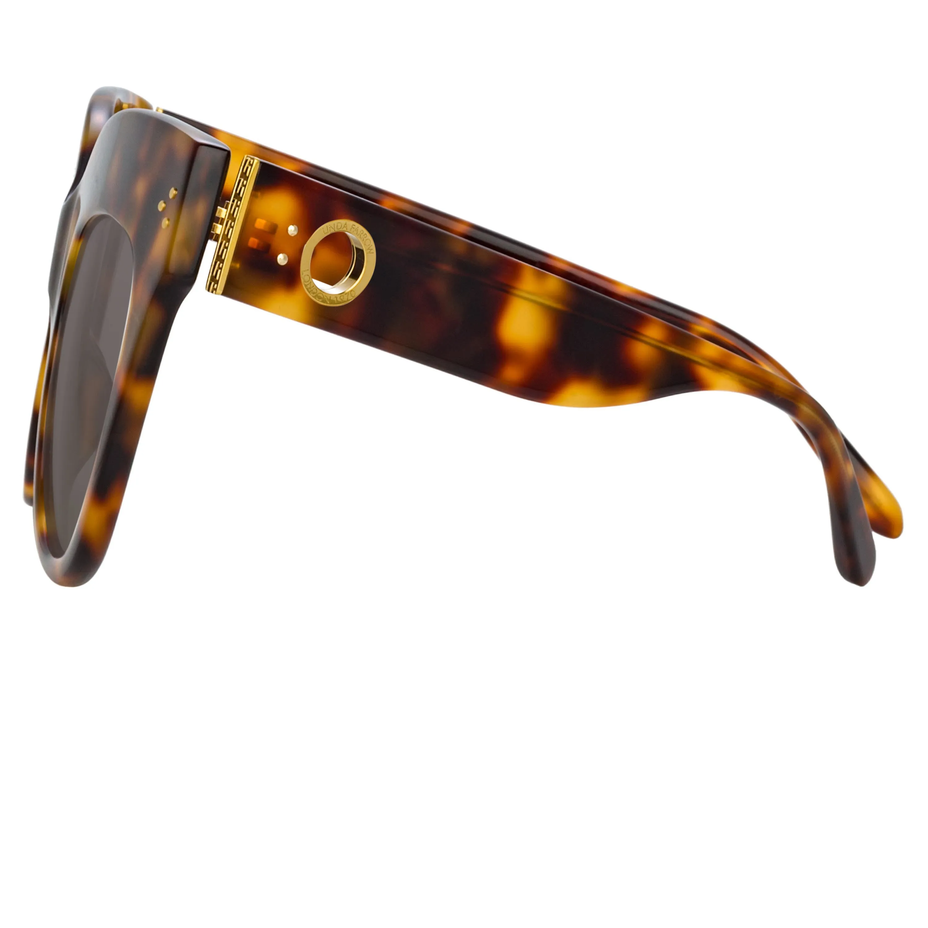 The Dunaway | Oversized Sunglasses in Tortoiseshell Frame (C2) sold by Linda Farrow product image thumbnail 3