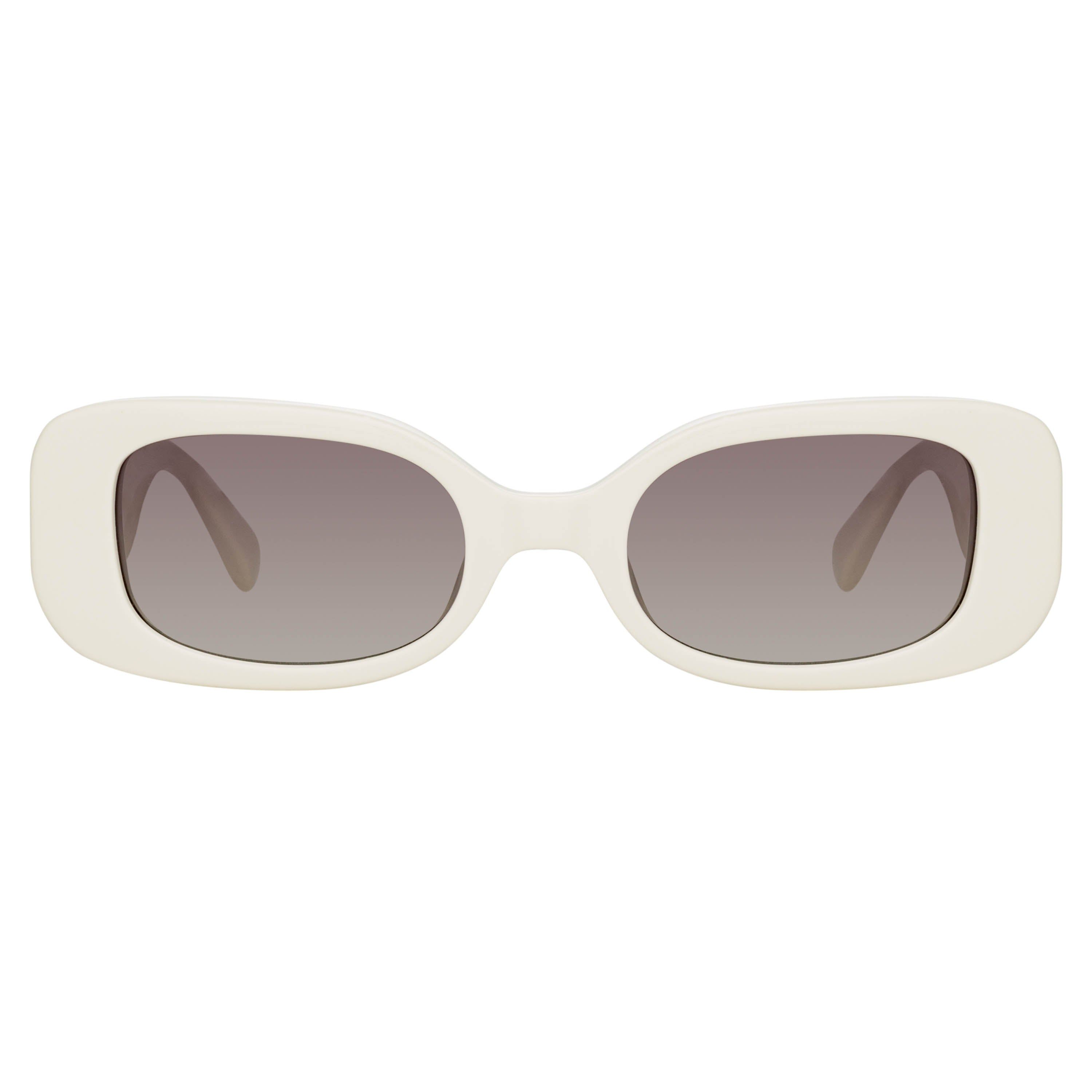 Lola Rectangular Sunglasses in White sold by Linda Farrow product image thumbnail 3