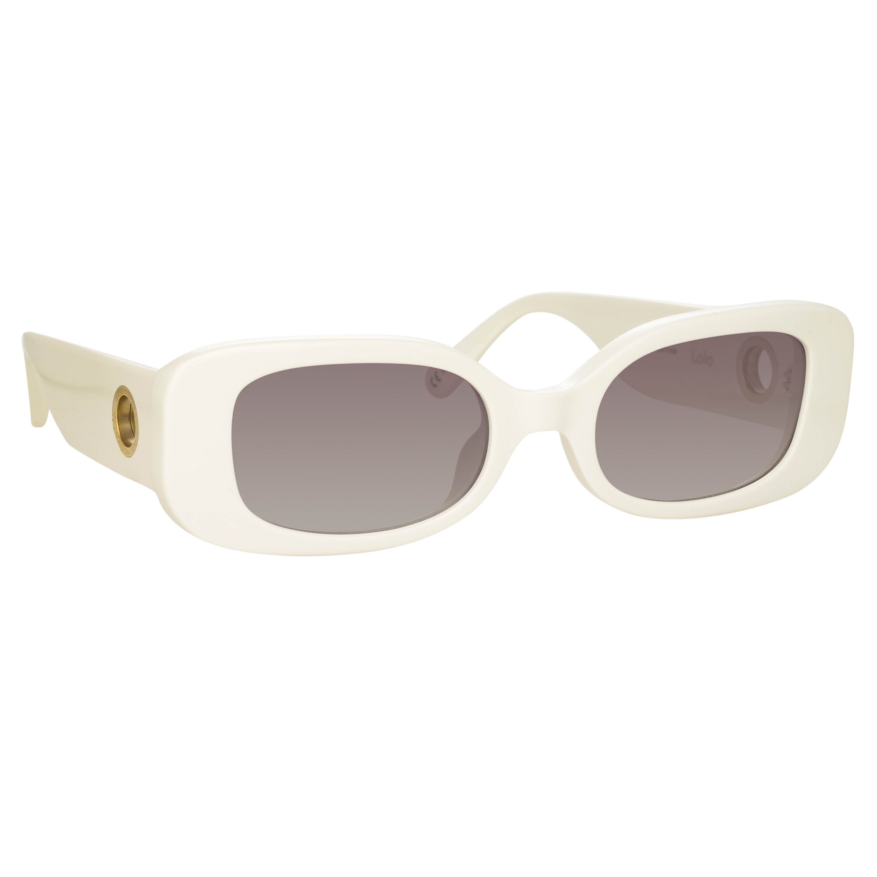 Lola Rectangular Sunglasses in White sold by Linda Farrow product image thumbnail 4