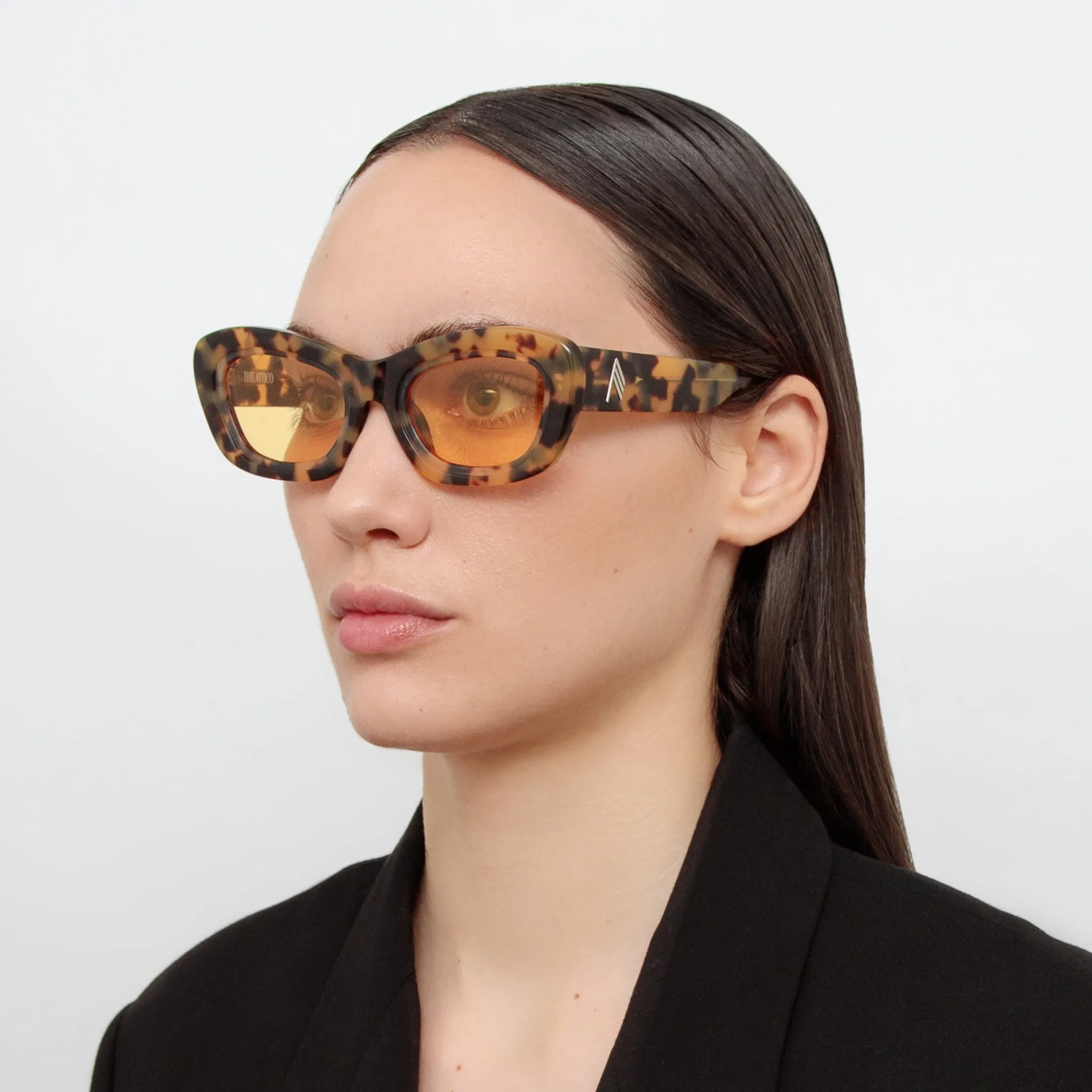 The Attico Rania Cat Eye Sunglasses in Tortoiseshell sold by Linda Farrow