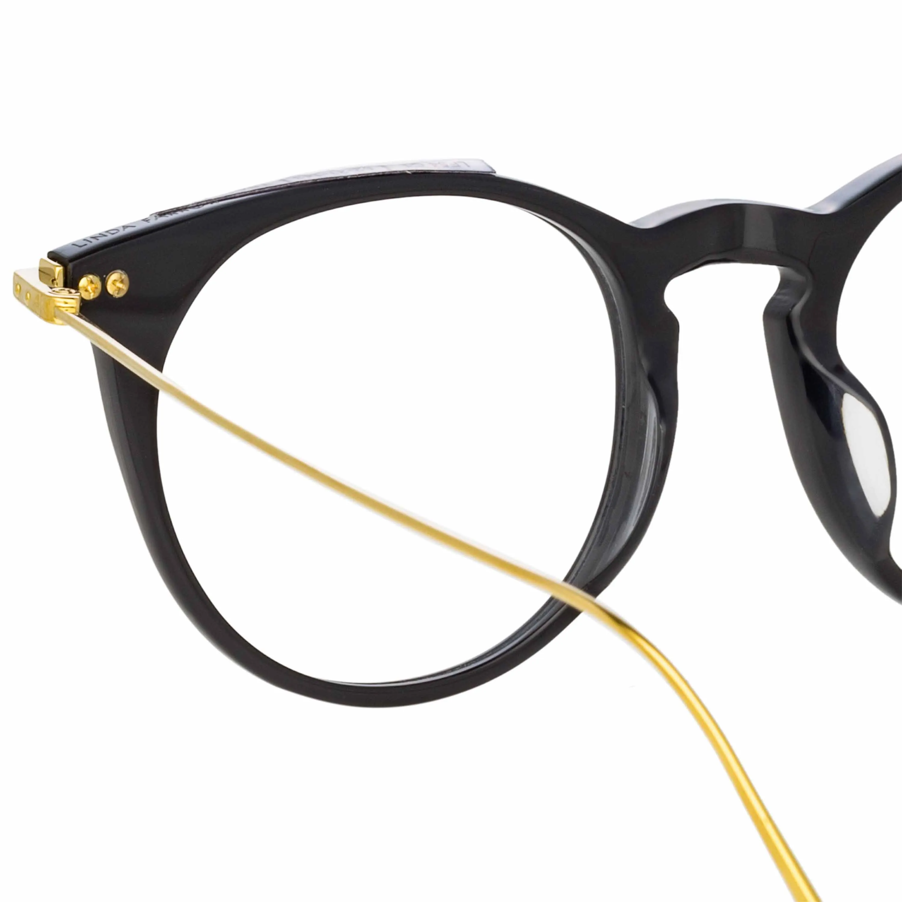 Ellis A Oval Optical Frame in Black sold by Linda Farrow product image thumbnail 4