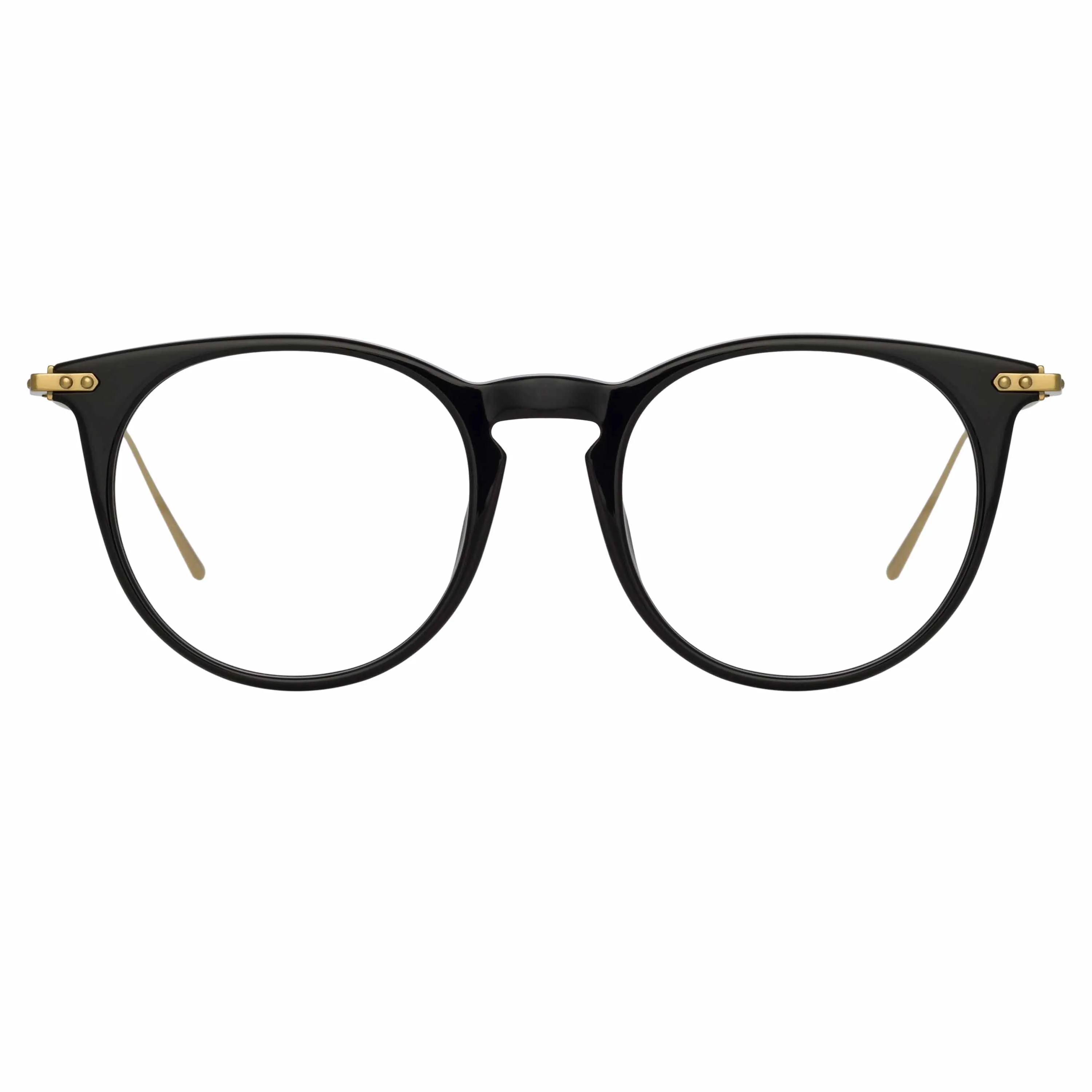 Ellis A Oval Optical Frame in Black sold by Linda Farrow