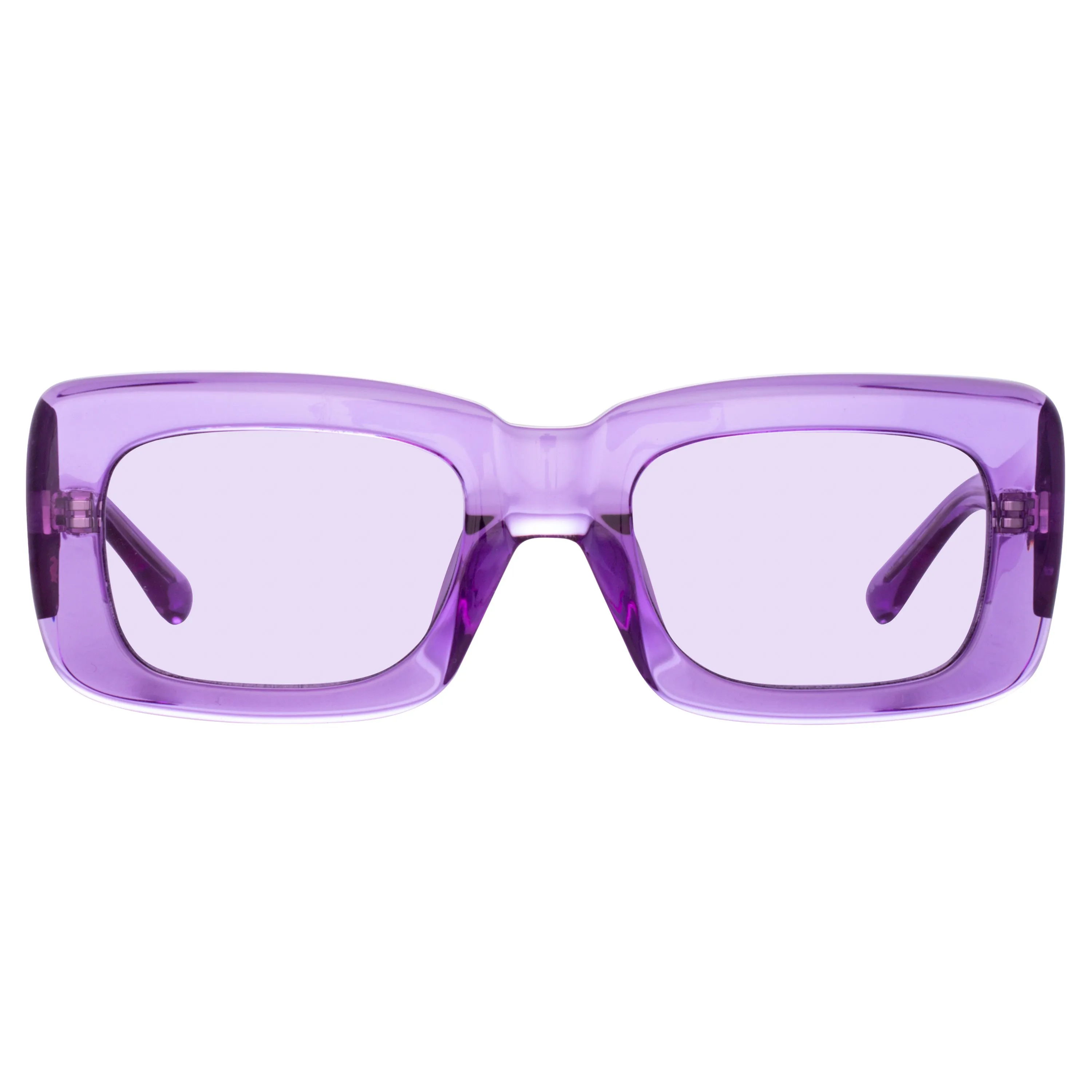 The Attico Marfa Rectangular Sunglasses in Purple sold by Linda Farrow product image thumbnail 2