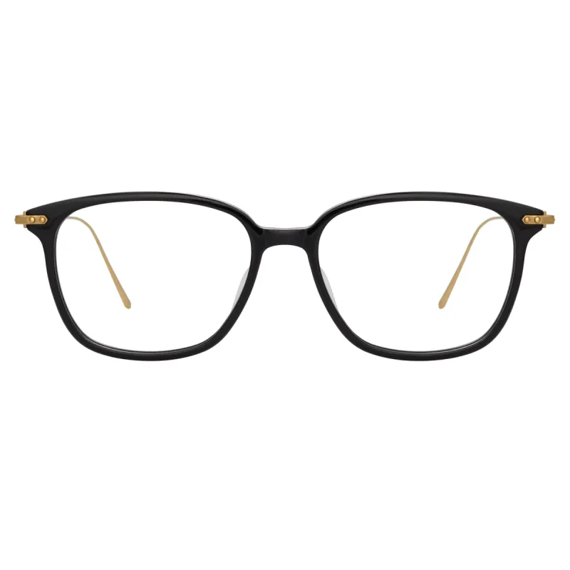 Coffey A Rectangular Optical Frame in Black sold by Linda Farrow