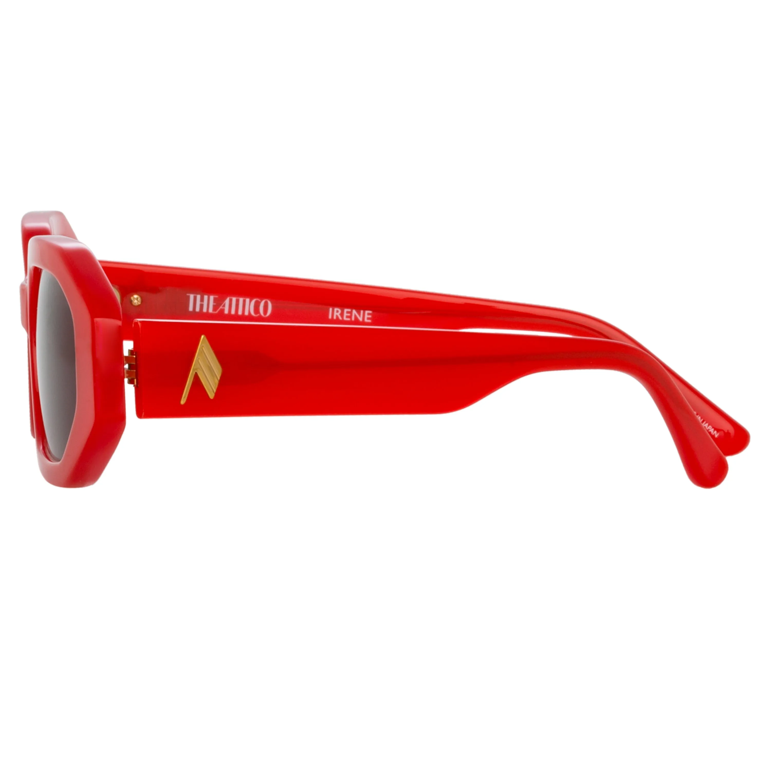 The Attico Irene Angular Sunglasses in Red sold by Linda Farrow product image thumbnail 4