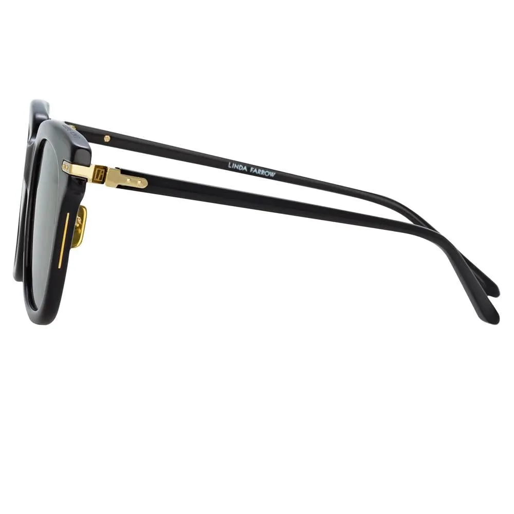 Empire D-Frame Sunglasses in Black sold by Linda Farrow product image thumbnail 3