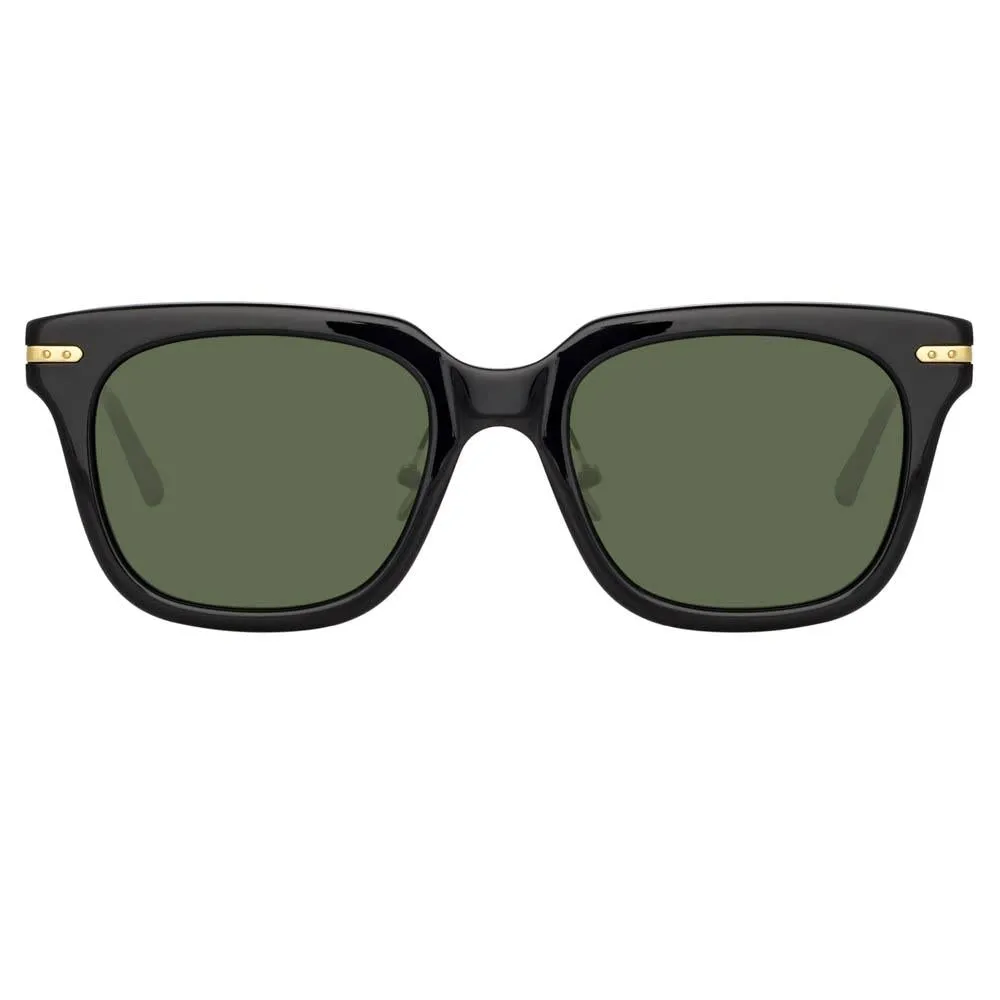 Empire D-Frame Sunglasses in Black sold by Linda Farrow