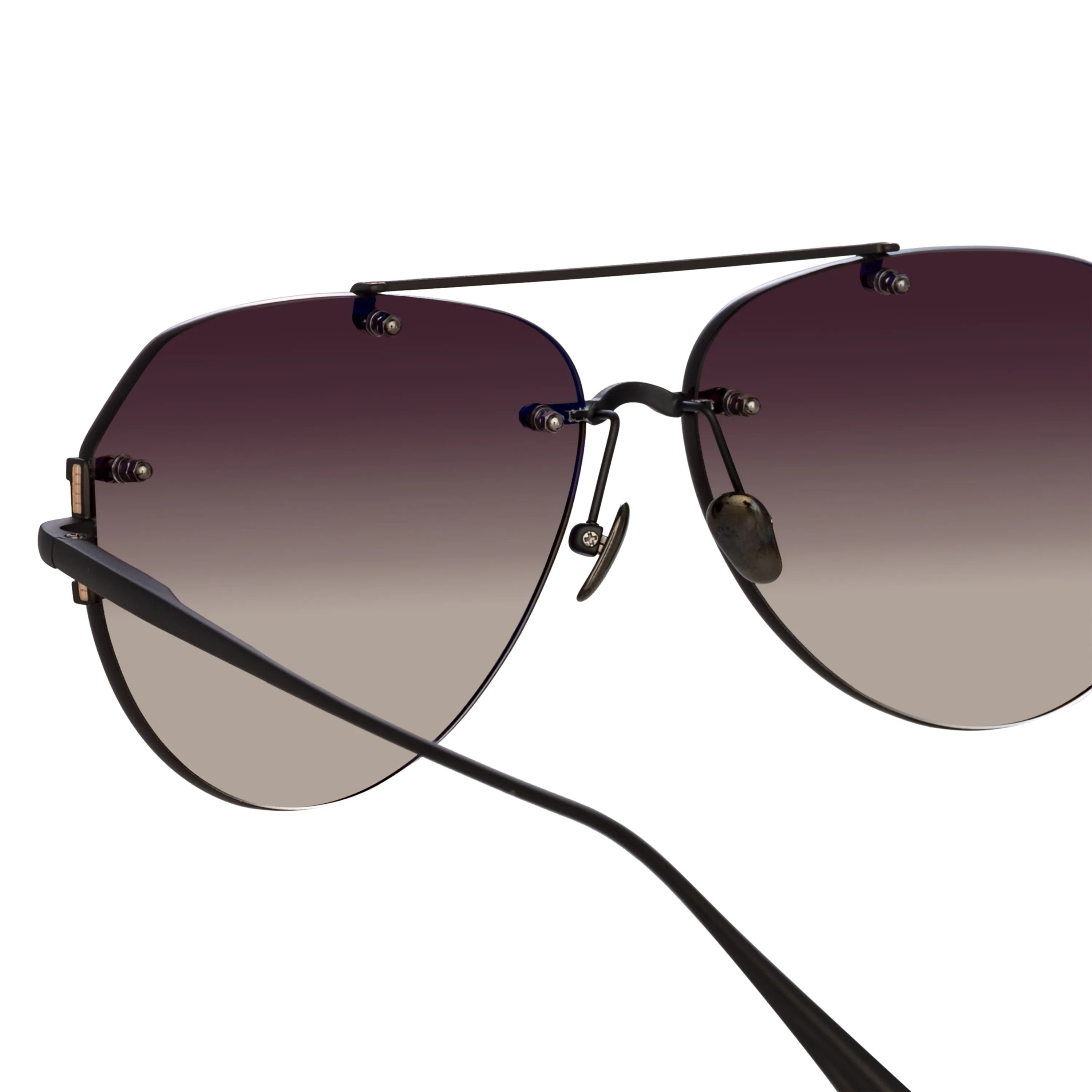 Duit Aviator Sunglasses in Black sold by Linda Farrow product image thumbnail 4