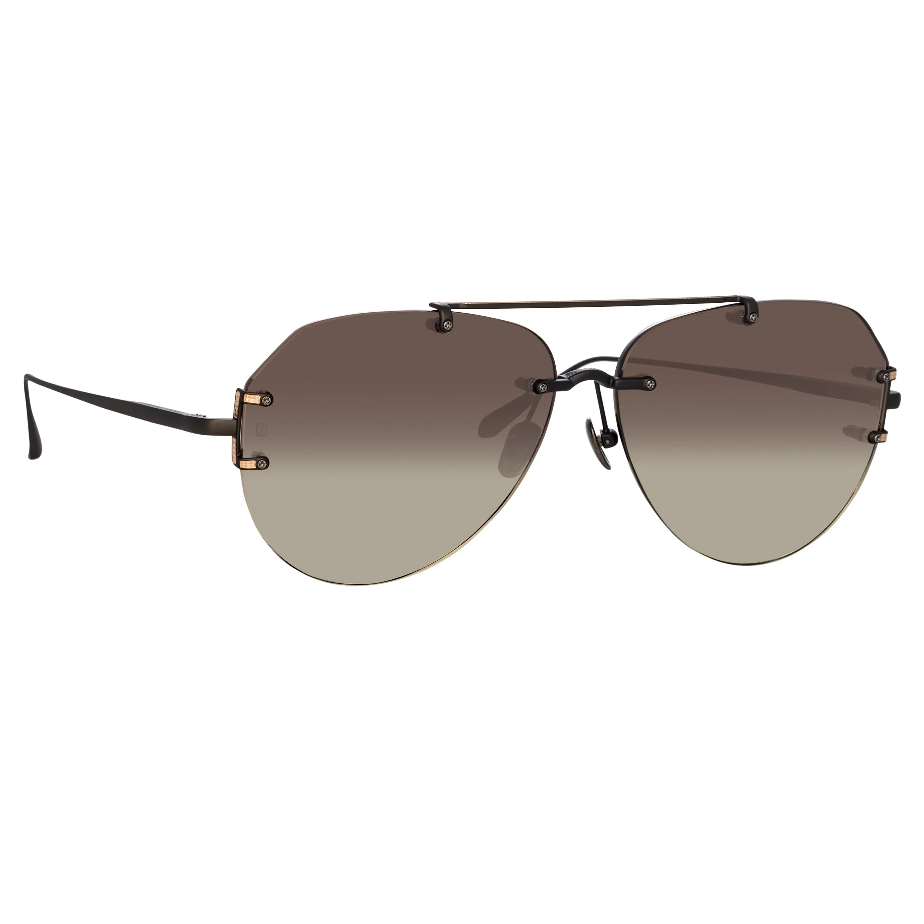 Duit Aviator Sunglasses in Black sold by Linda Farrow product image thumbnail 2