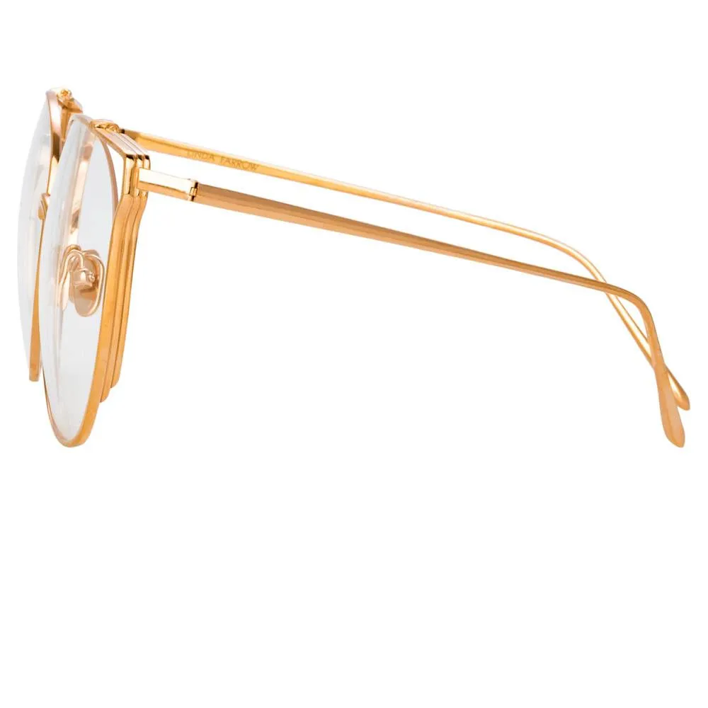 Joanna Oversized Optical Frame in Rose Gold sold by Linda Farrow product image thumbnail 4