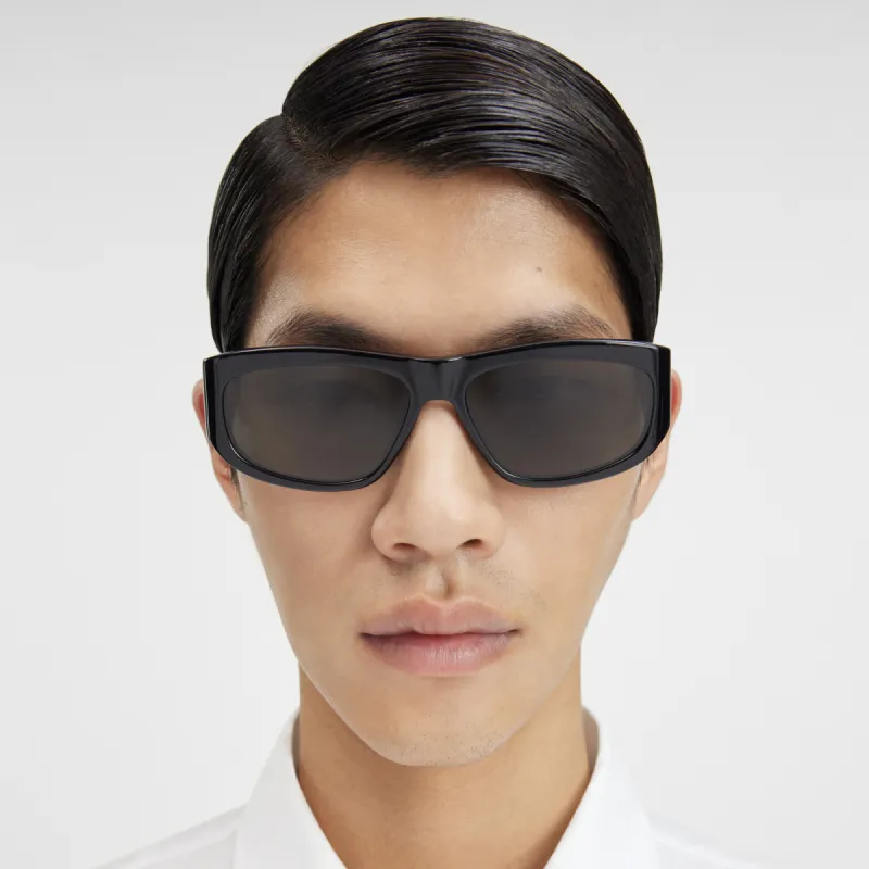 Pilota D-Frame Sunglasses in Black by Jacquemus sold by Linda Farrow