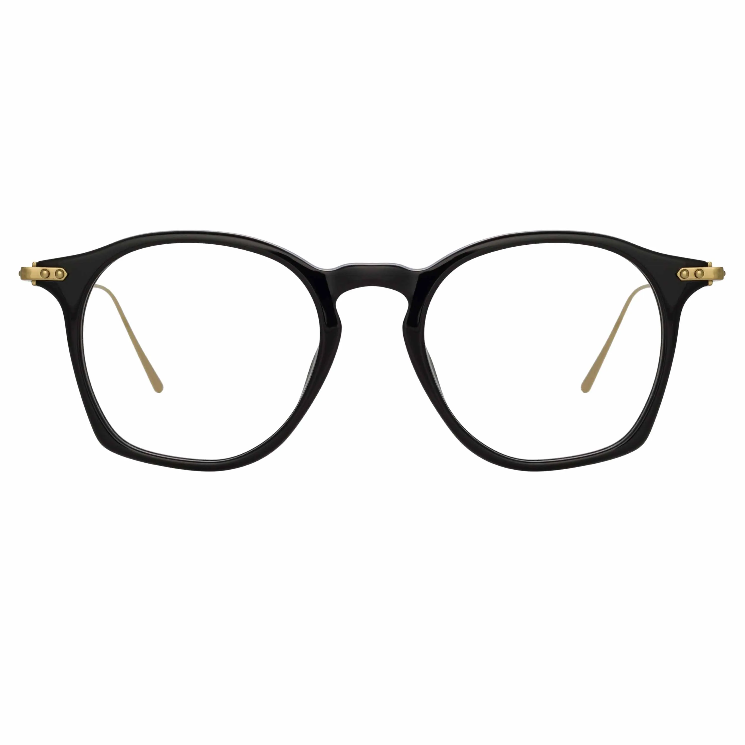 Mila A Square Optical Frame in Black sold by Linda Farrow