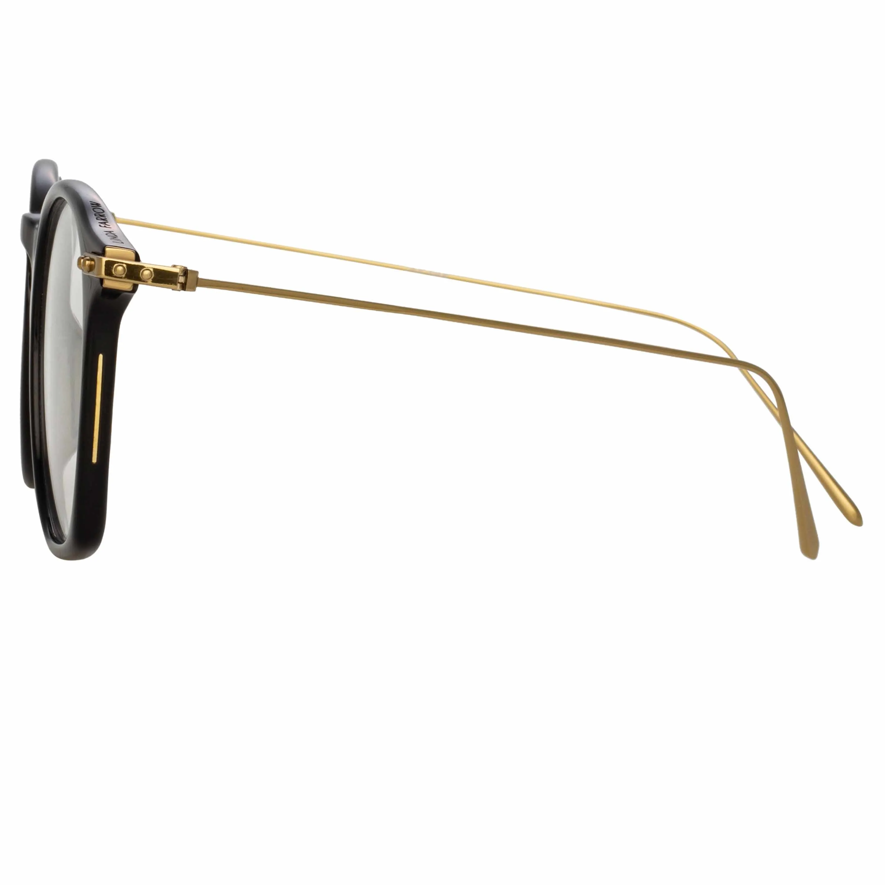 Mila A Square Optical Frame in Black sold by Linda Farrow product image thumbnail 3