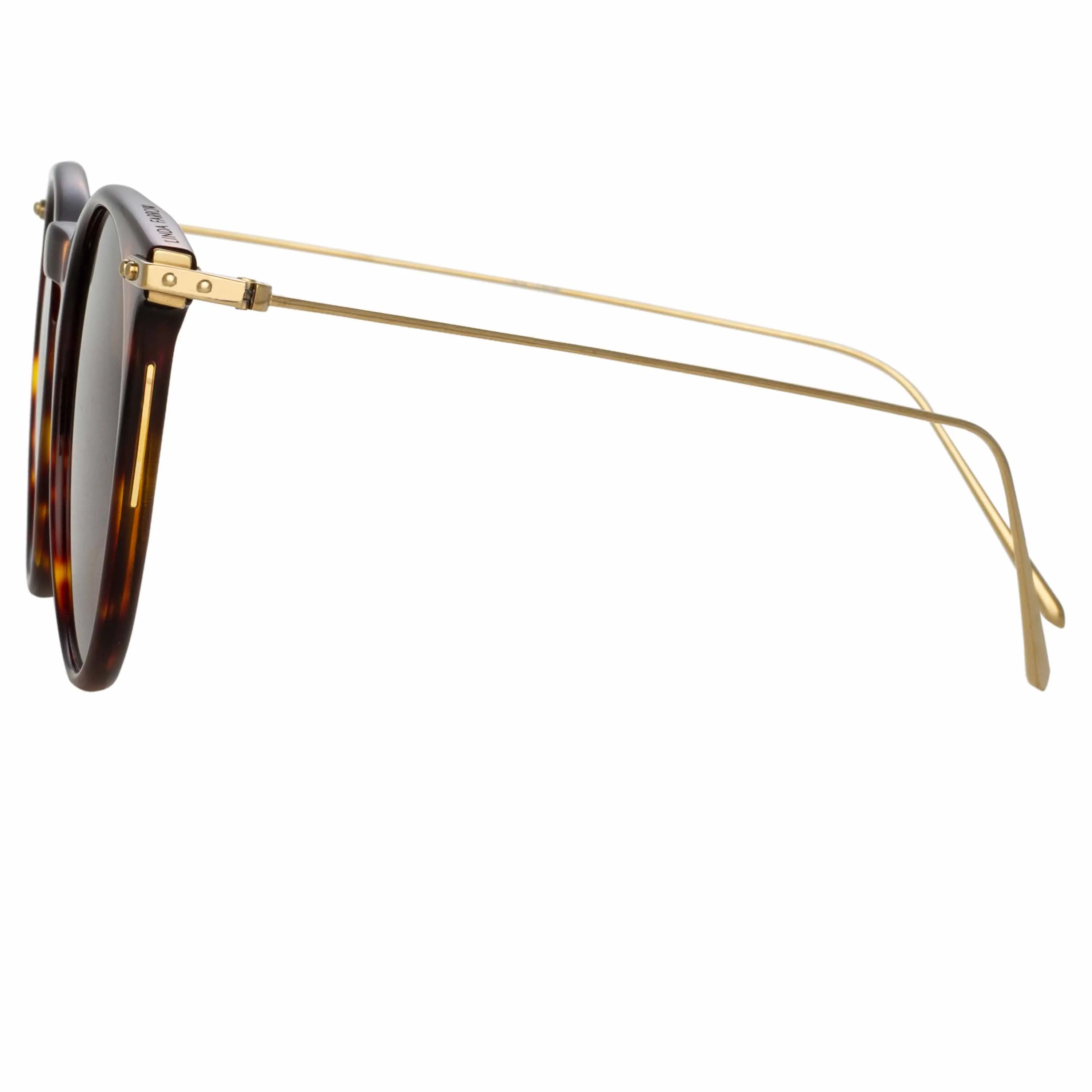 Ellis Oval Sunglasses in Tortoiseshell sold by Linda Farrow product image thumbnail 3