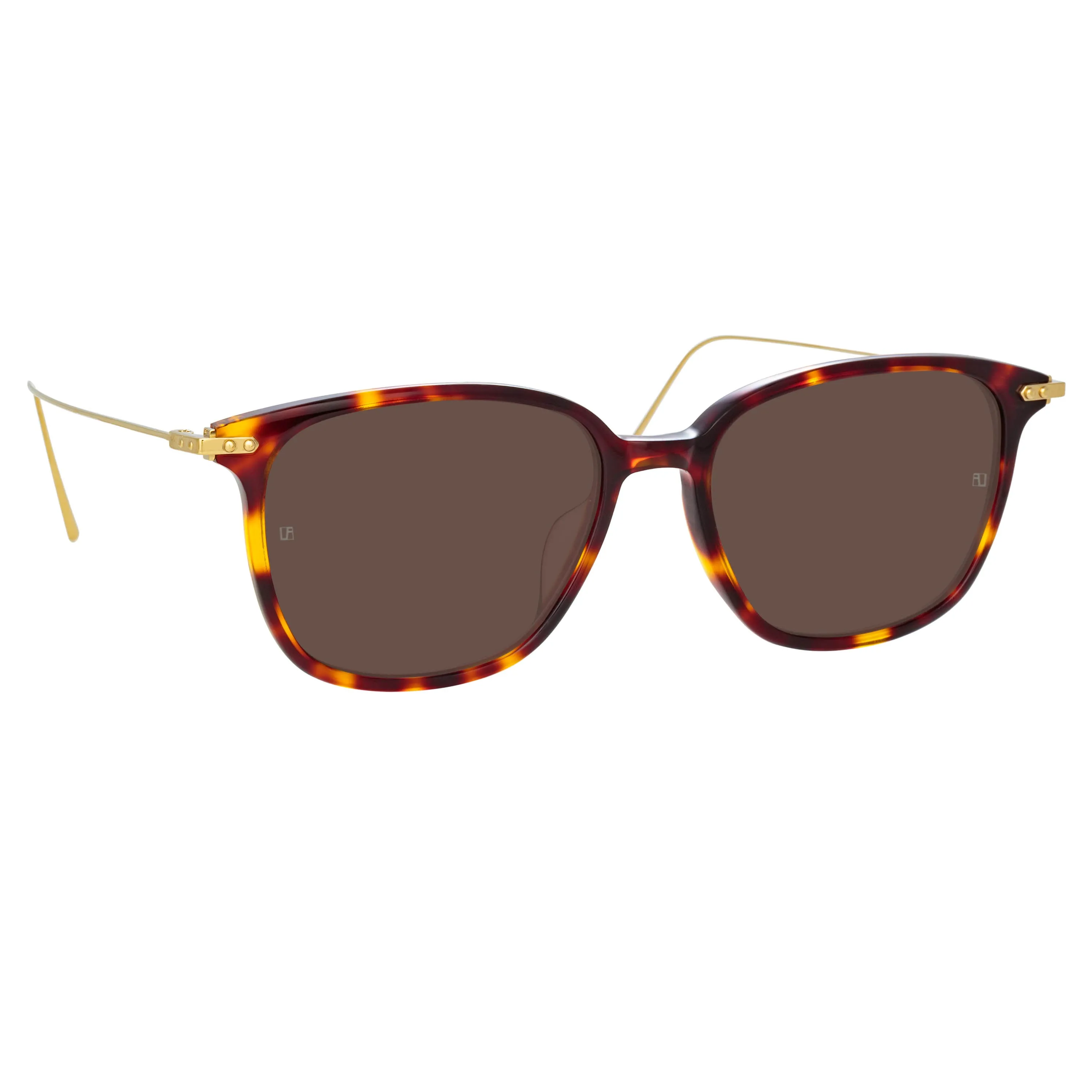 Coffey Rectangular Sunglasses in Tortoiseshell sold by Linda Farrow product image thumbnail 3