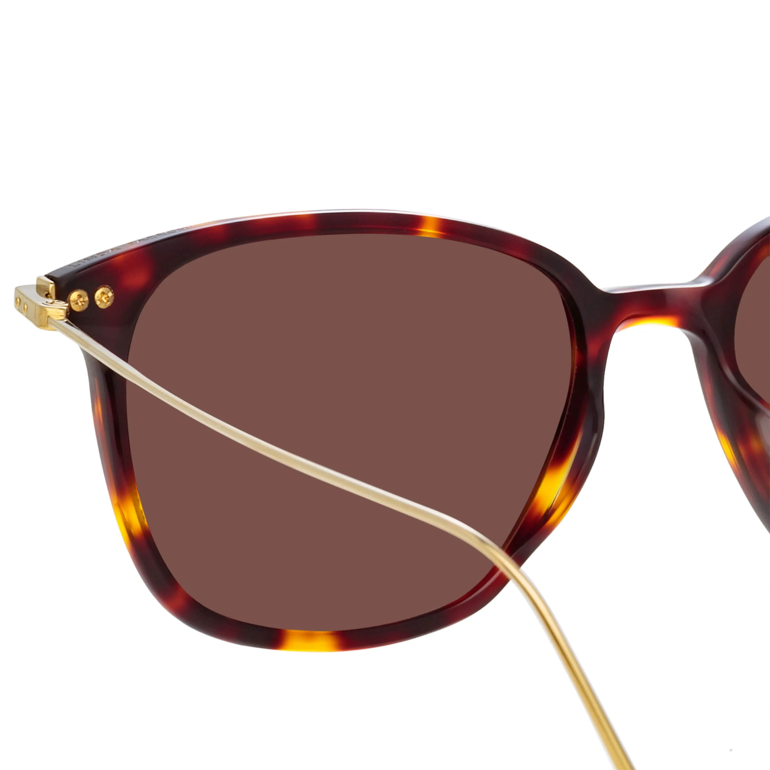 Coffey Rectangular Sunglasses in Tortoiseshell sold by Linda Farrow product image thumbnail 4
