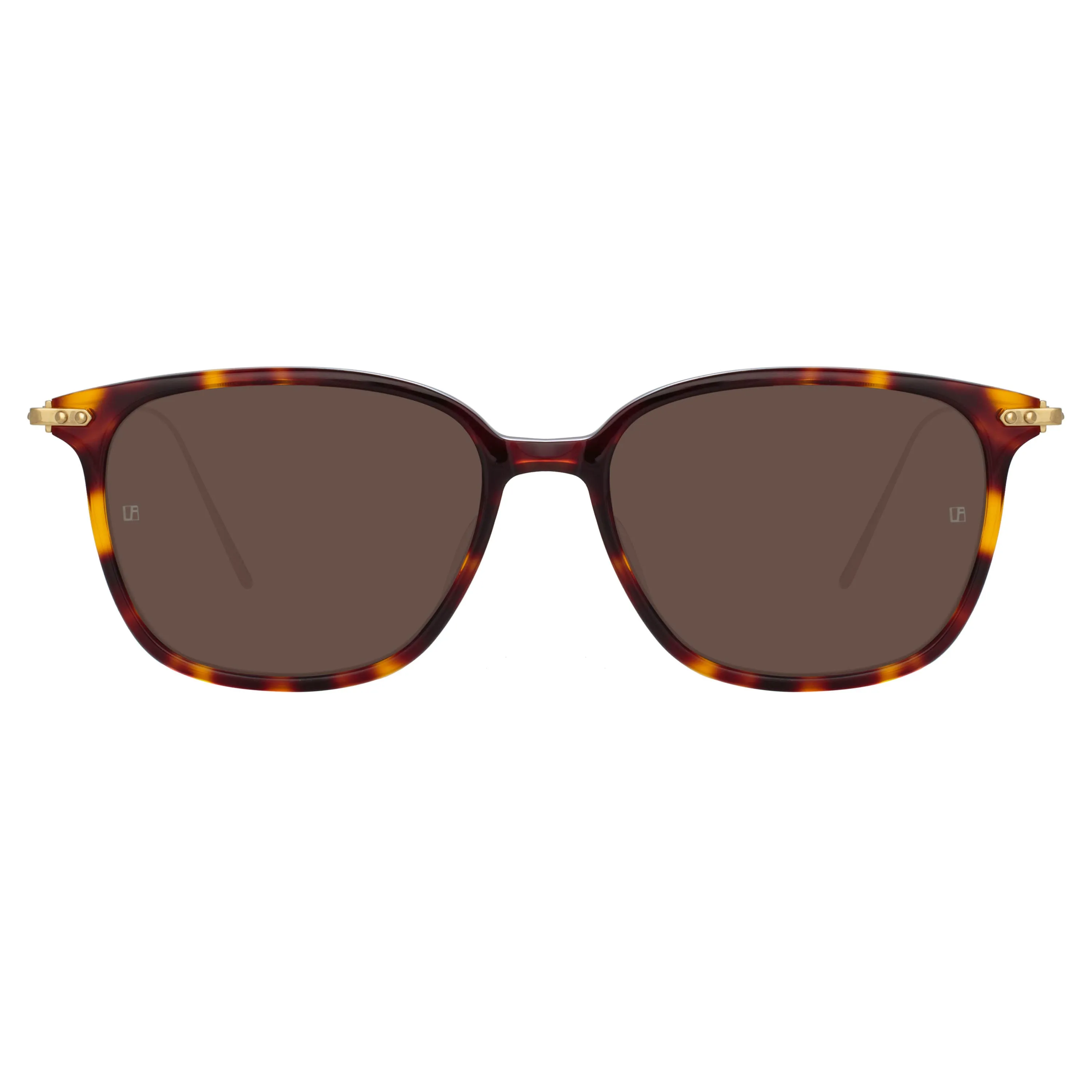 Coffey Rectangular Sunglasses in Tortoiseshell sold by Linda Farrow