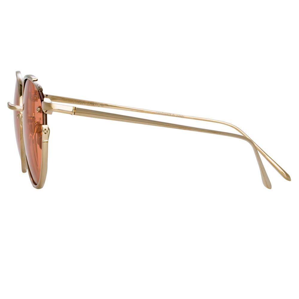 Nicks Oval Sunglasses in Light Gold sold by Linda Farrow product image thumbnail 4