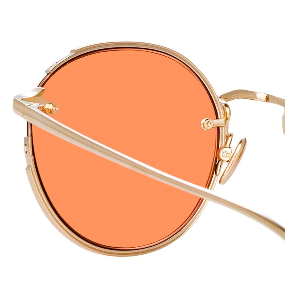 Nicks Oval Sunglasses in Light Gold sold by Linda Farrow product image thumbnail 5