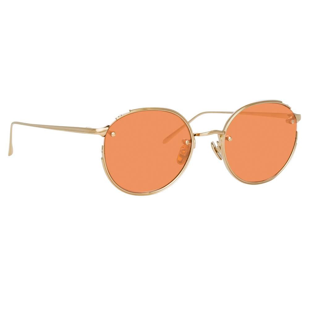Nicks Oval Sunglasses in Light Gold sold by Linda Farrow product image thumbnail 3