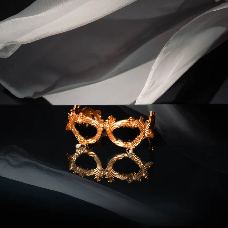 Jeremy Scott Flourish Sunglasses in Gold sold by Linda Farrow