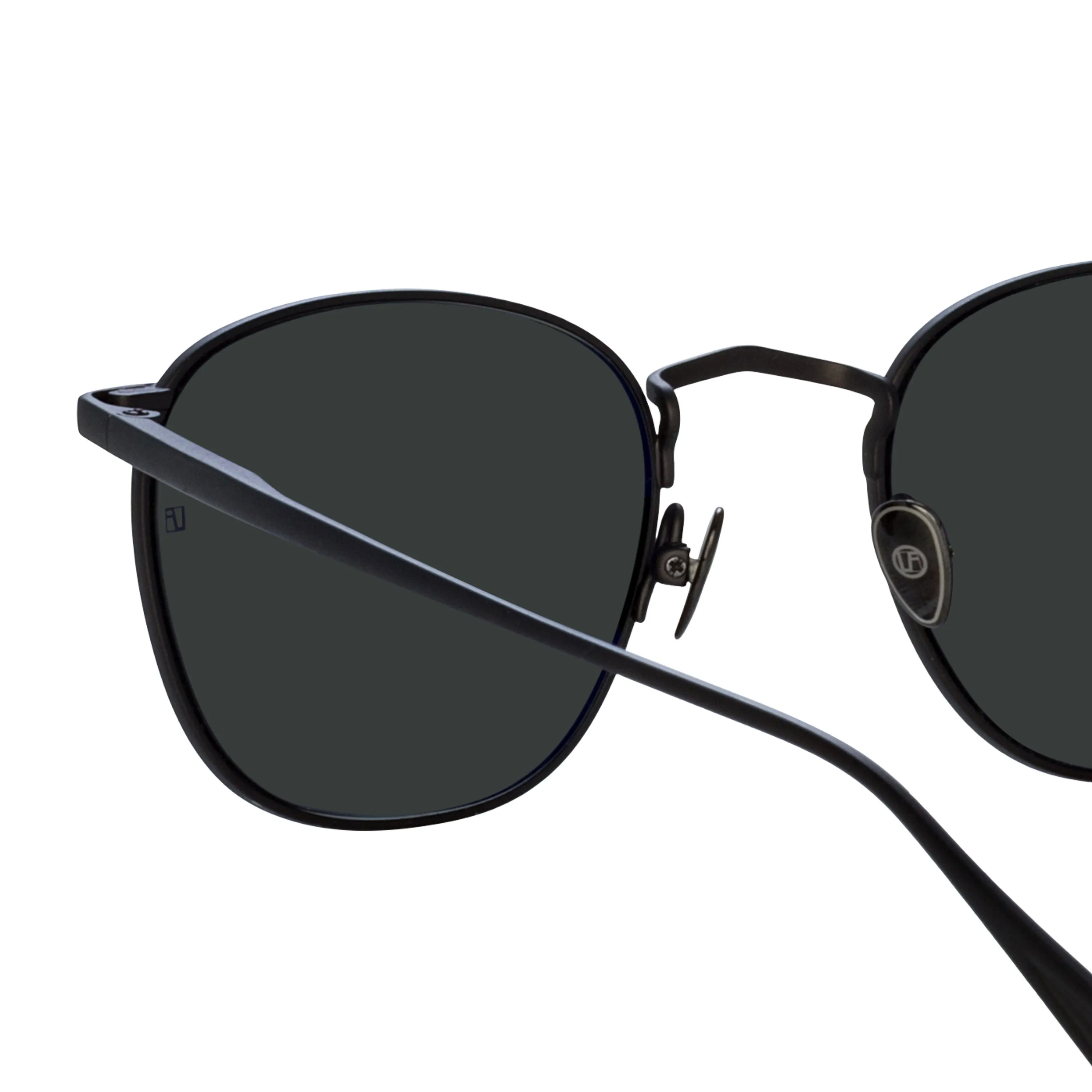 Simon Square Sunglasses in Matt Nickel sold by Linda Farrow product image thumbnail 4