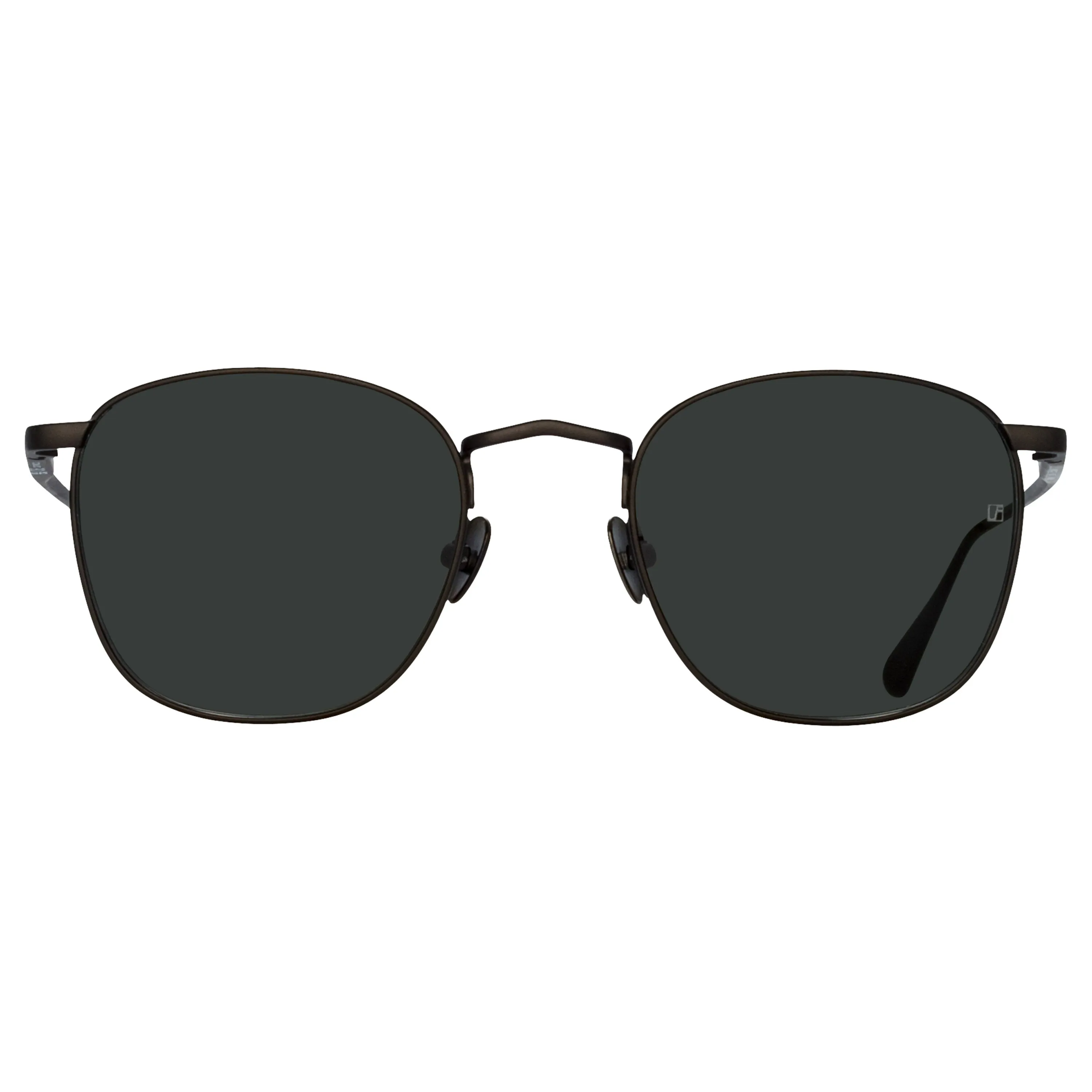 Simon Square Sunglasses in Matt Nickel sold by Linda Farrow product image thumbnail 2