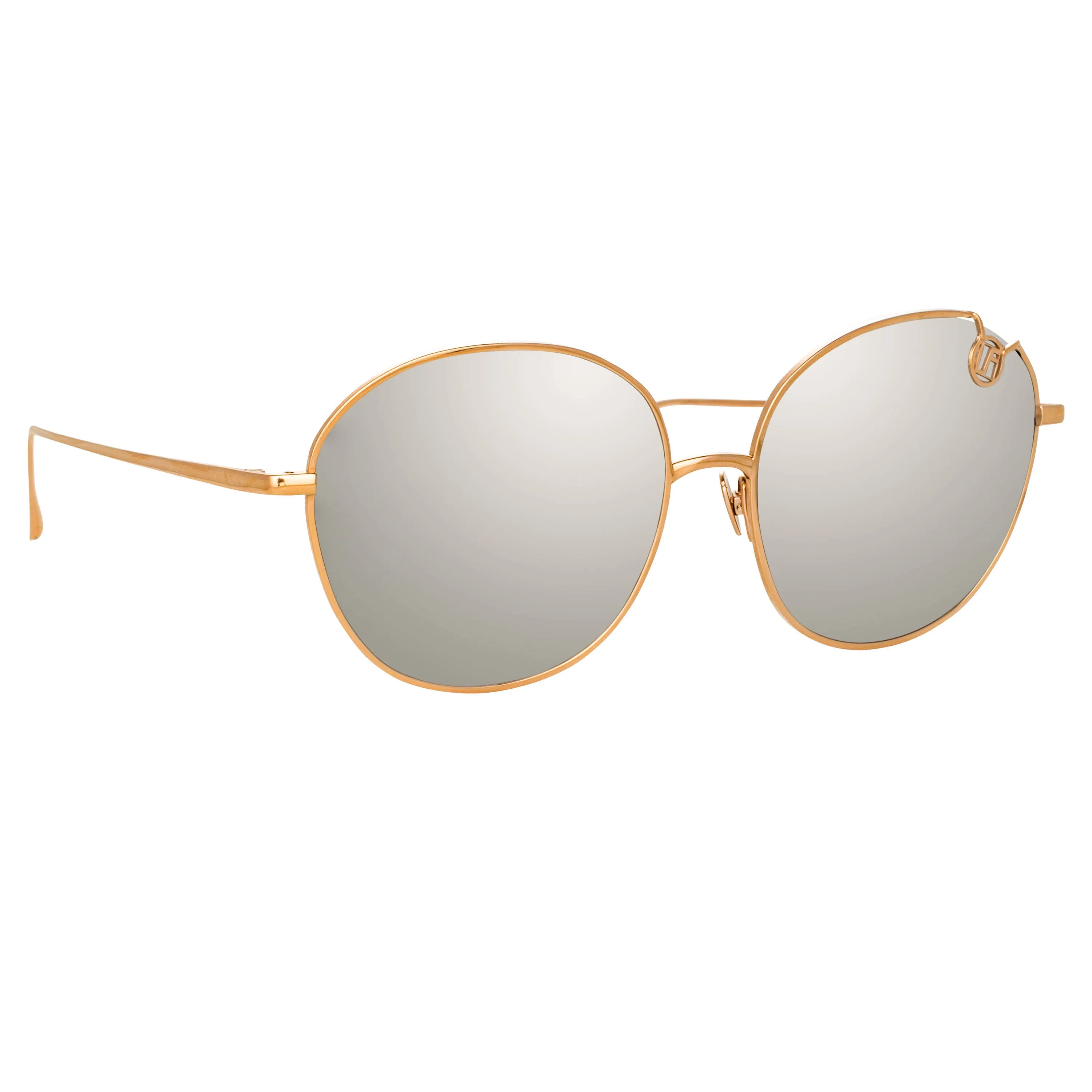 Hannah Cat Eye Sunglasses in Rose Gold and Platinum Lenses sold by Linda Farrow product image thumbnail 2