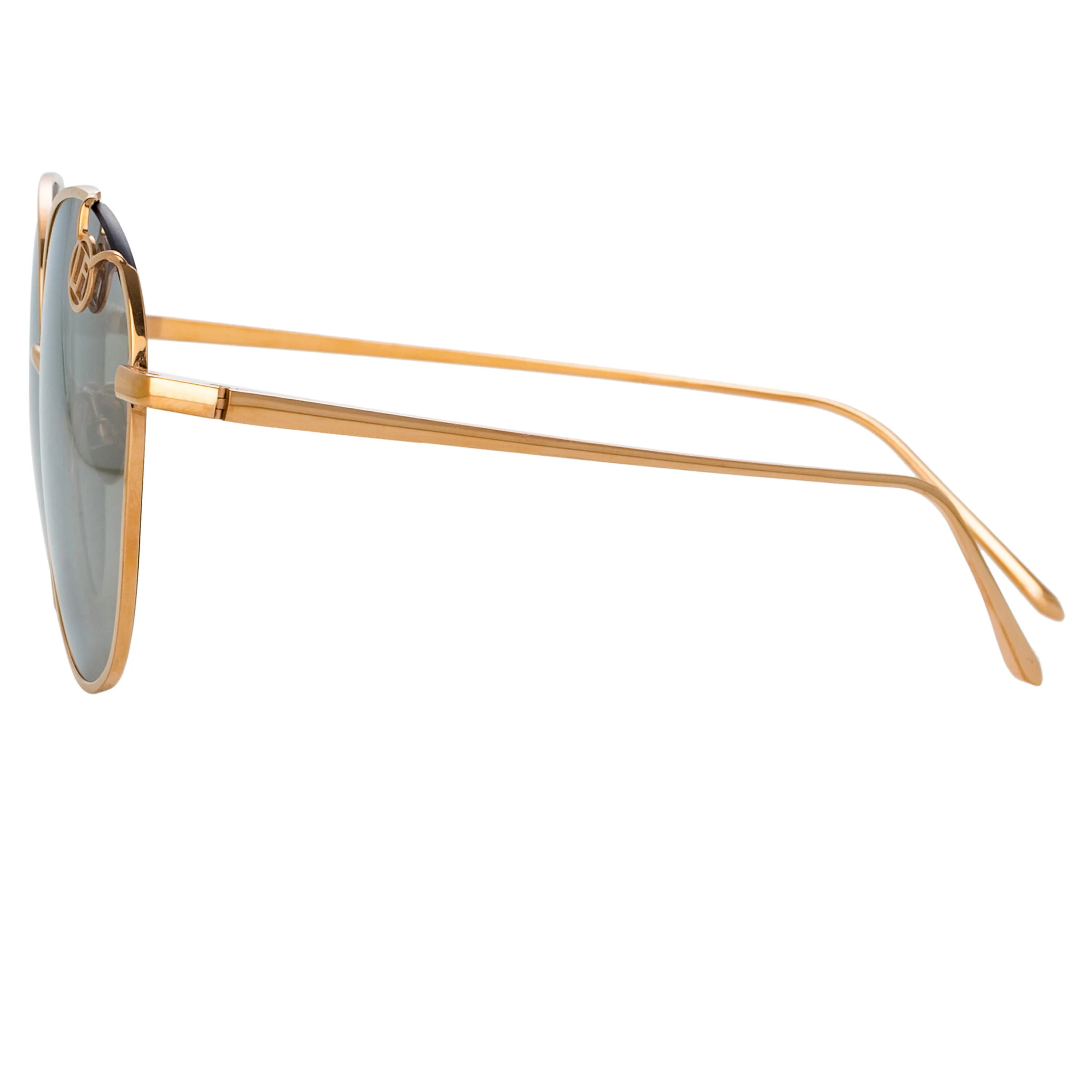 Hannah Cat Eye Sunglasses in Rose Gold and Platinum Lenses sold by Linda Farrow product image thumbnail 3