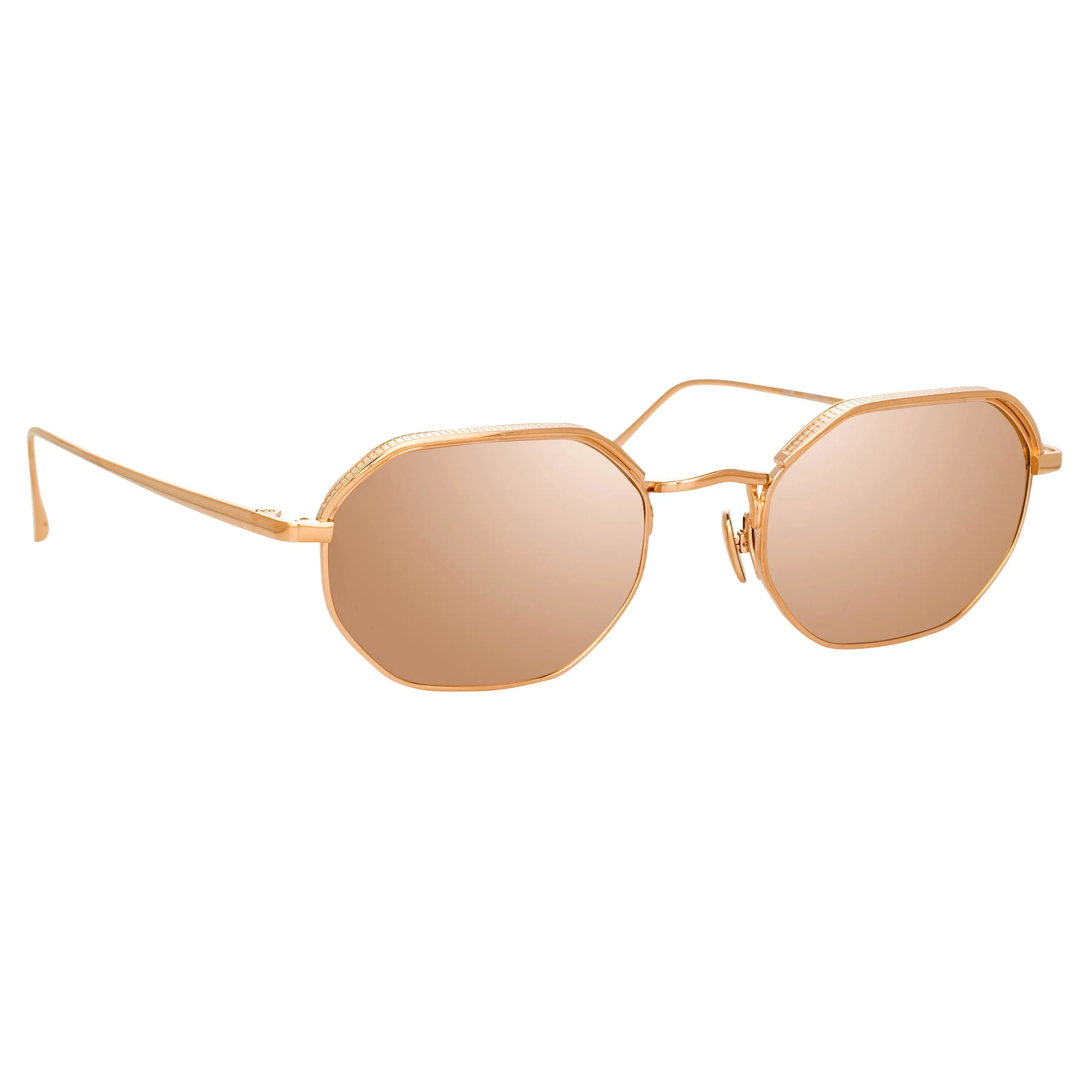 Shaw Angular Sunglasses in Rose Gold sold by Linda Farrow product image thumbnail 3