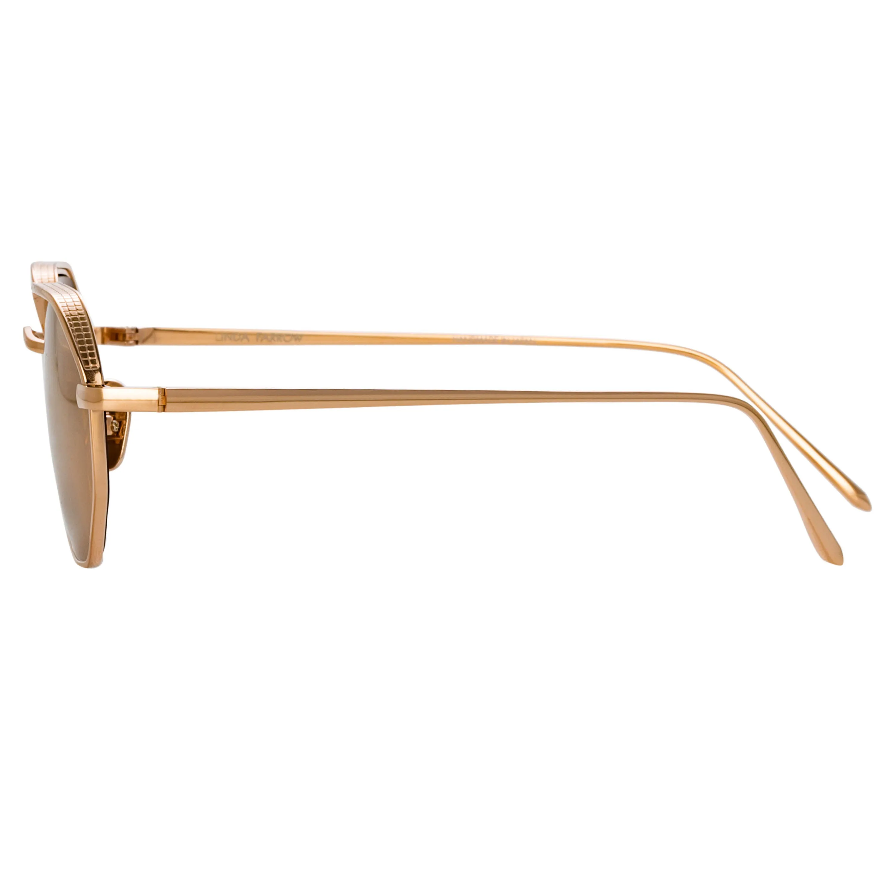 Shaw Angular Sunglasses in Rose Gold sold by Linda Farrow product image thumbnail 4