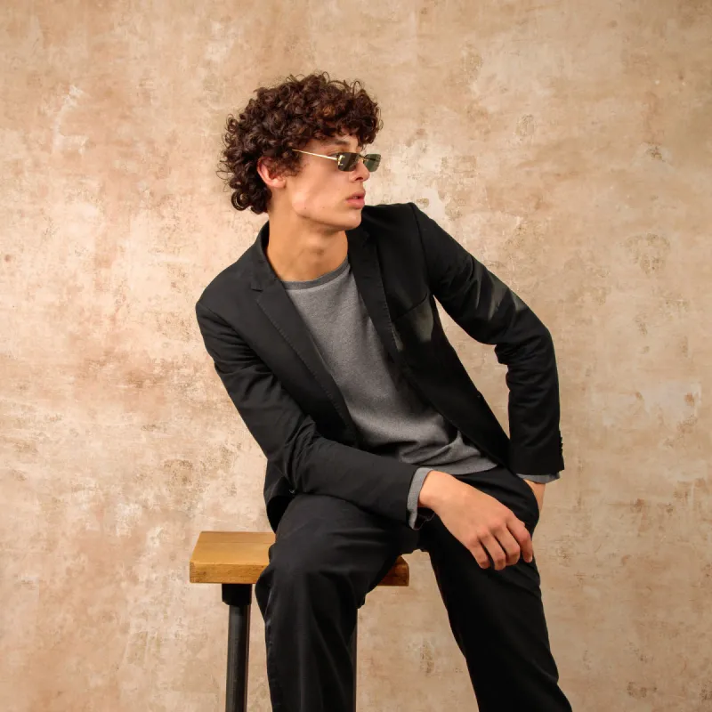 Men's Taylor Rectangular Sunglasses in Yellow Gold and Green sold by Linda Farrow