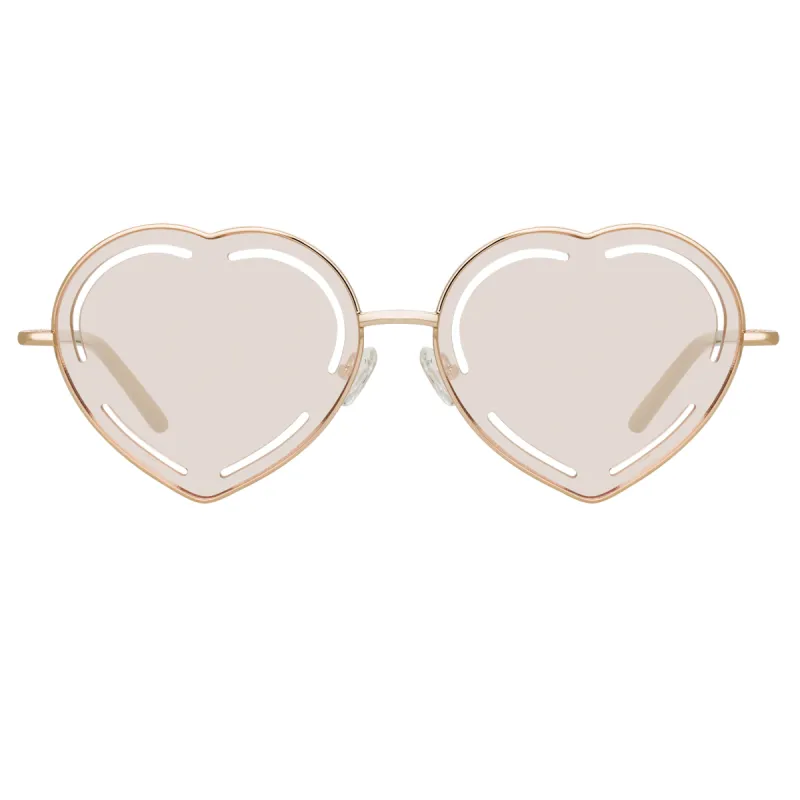 Matthew Williamson Petunia Sunglasses in Light Gold and Pink sold by Linda Farrow