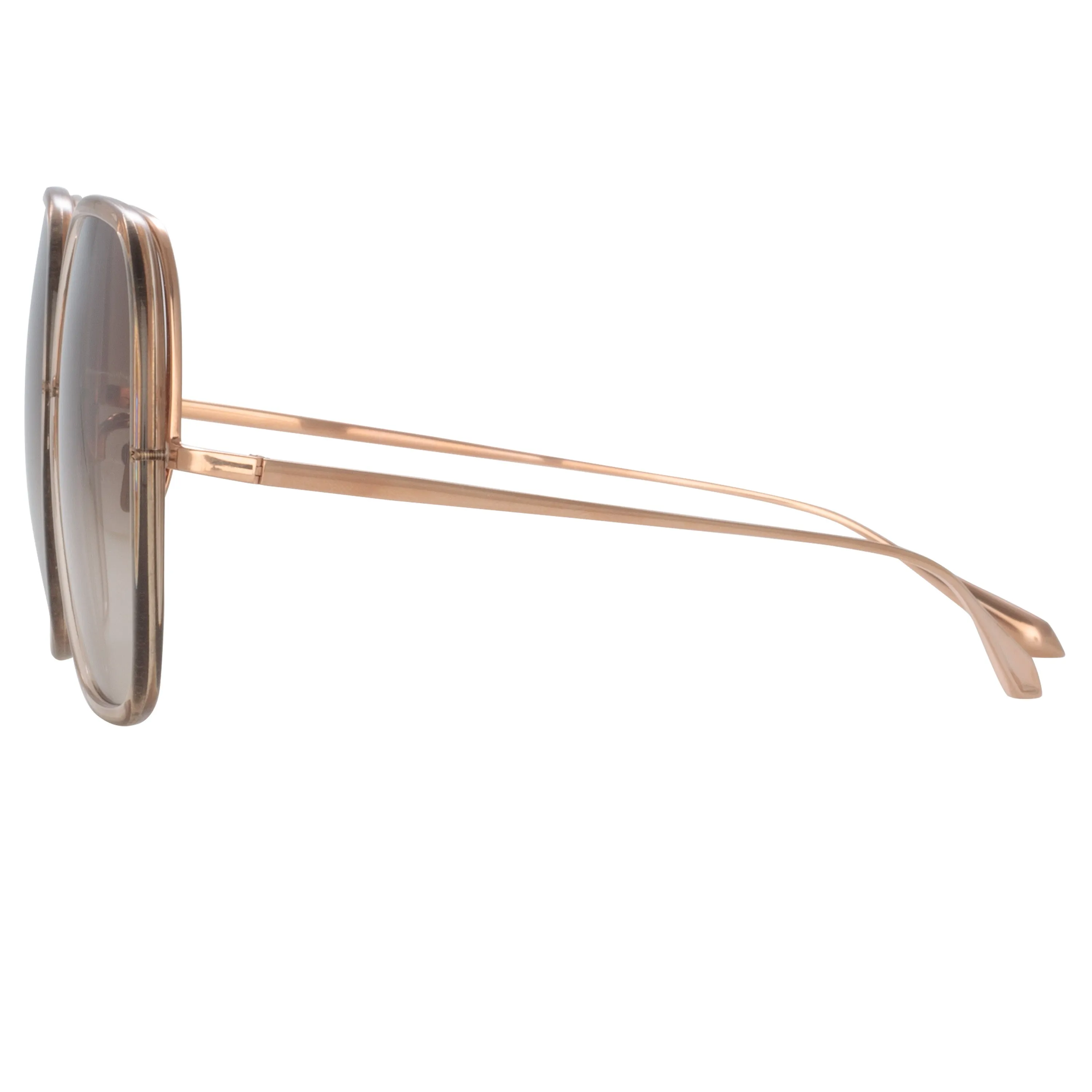 Celia Oversized Sunglasses in Ash sold by Linda Farrow product image thumbnail 4