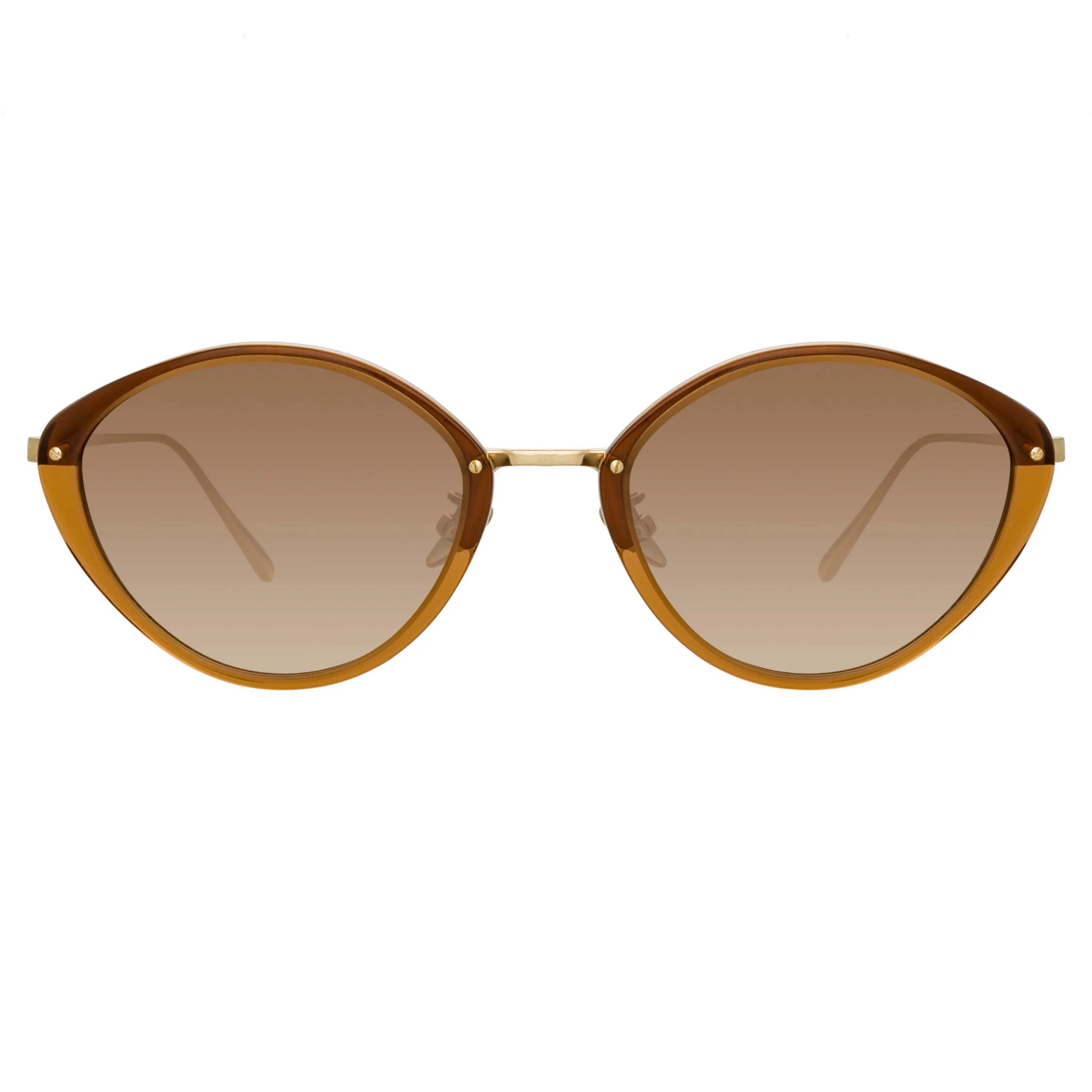 Lucy Cat Eye Sunglasses in Tobacco sold by Linda Farrow