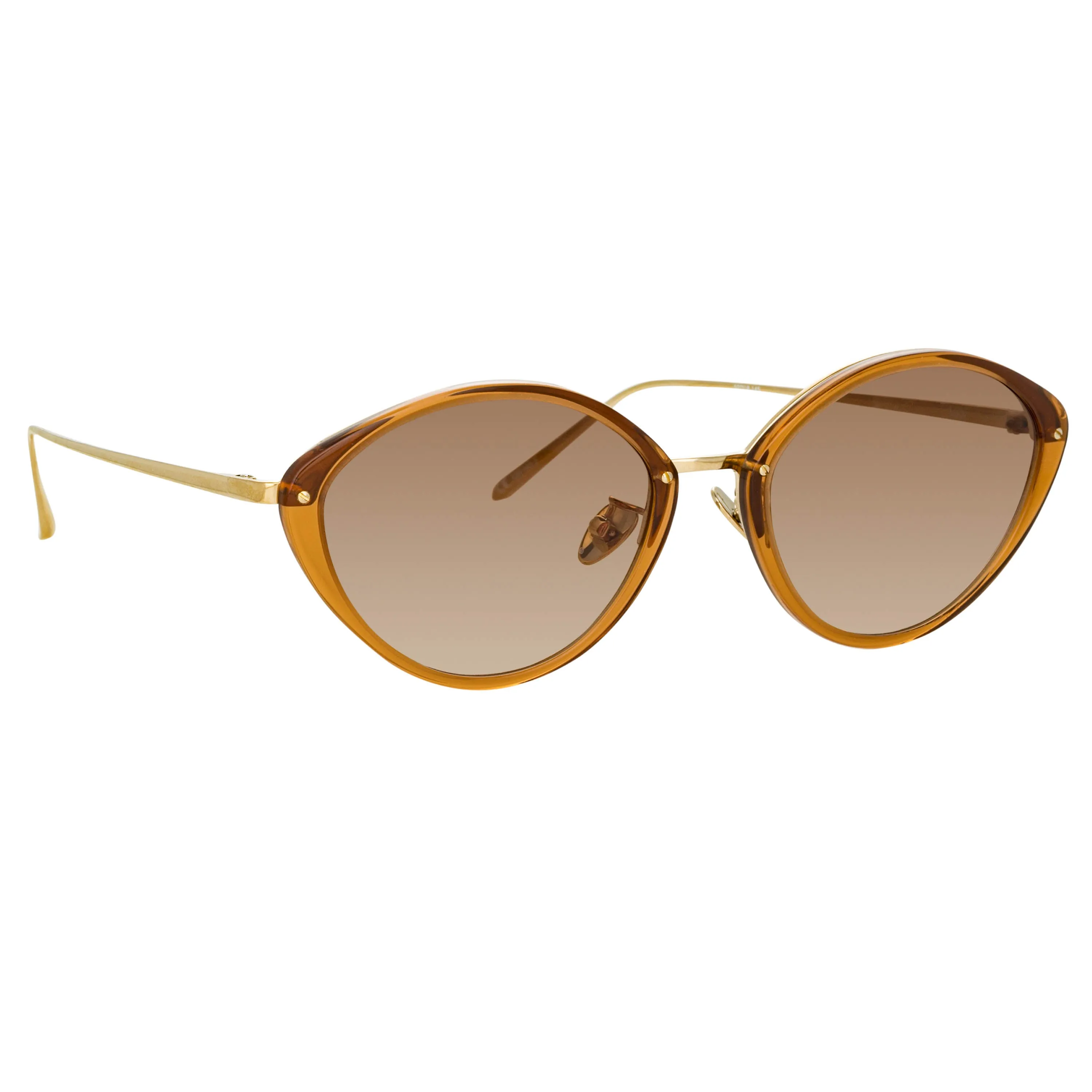 Lucy Cat Eye Sunglasses in Tobacco sold by Linda Farrow product image thumbnail 2