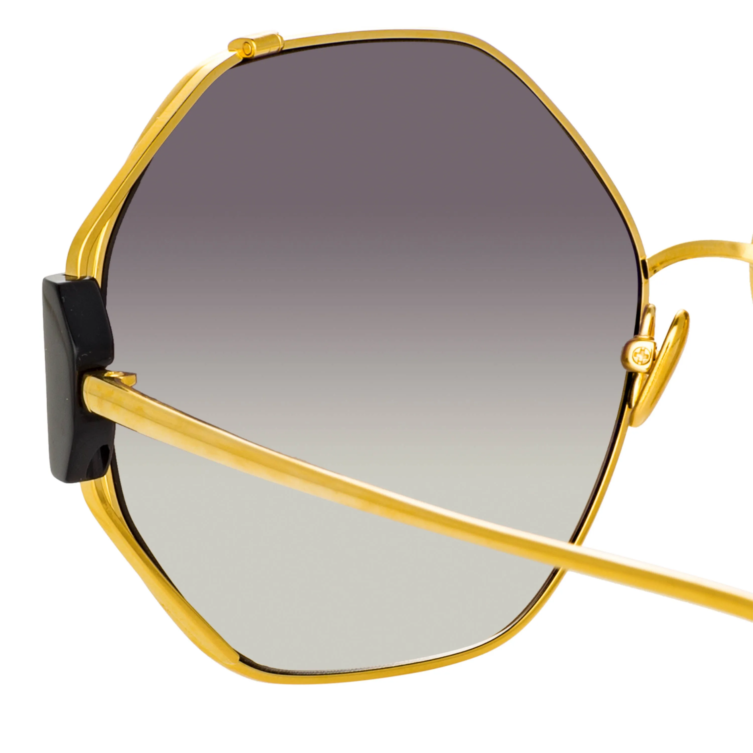 Marie Oversized Sunglasses in Yellow Gold and Grey sold by Linda Farrow product image thumbnail 4
