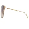 Silvie Cat Eye Sunglasses in Ash and Mocha sold by Linda Farrow