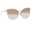 Silvie Cat Eye Sunglasses in Ash and Mocha sold by Linda Farrow