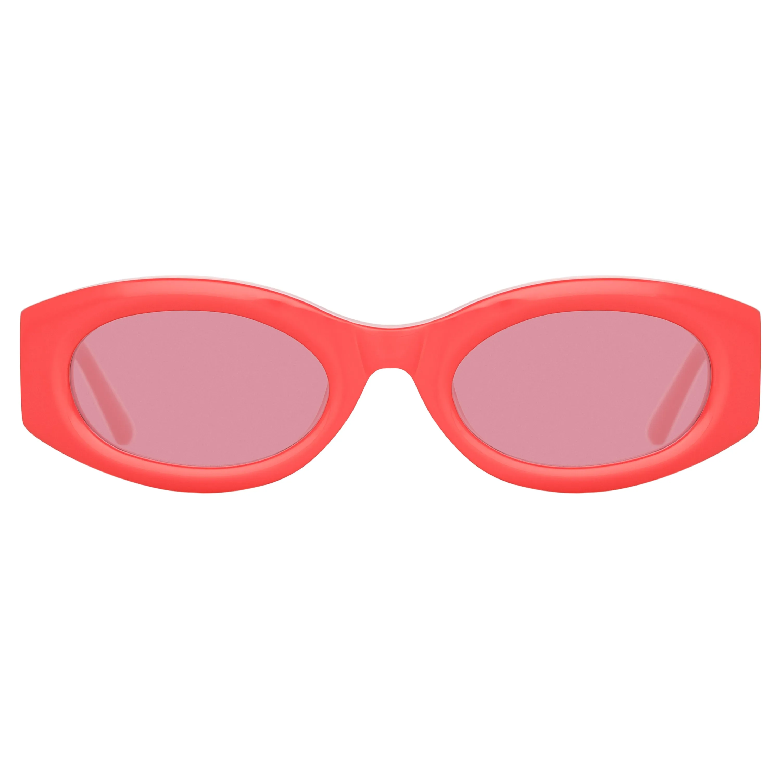 The Attico Berta Oval Sunglasses in Coral sold by Linda Farrow product image thumbnail 2