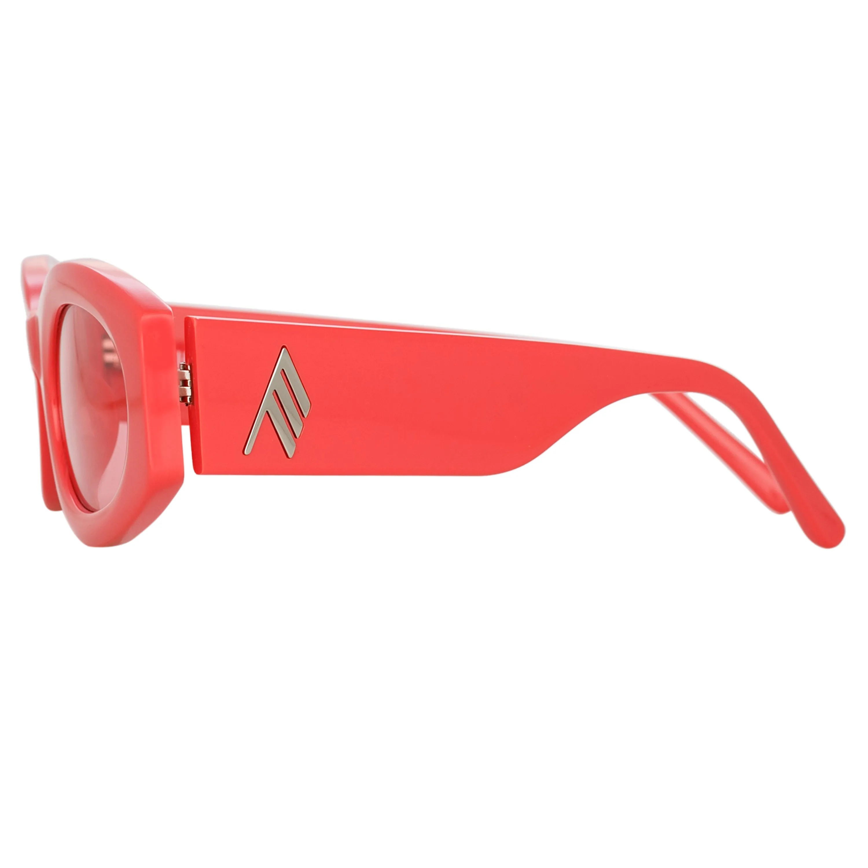 The Attico Berta Oval Sunglasses in Coral sold by Linda Farrow product image thumbnail 3