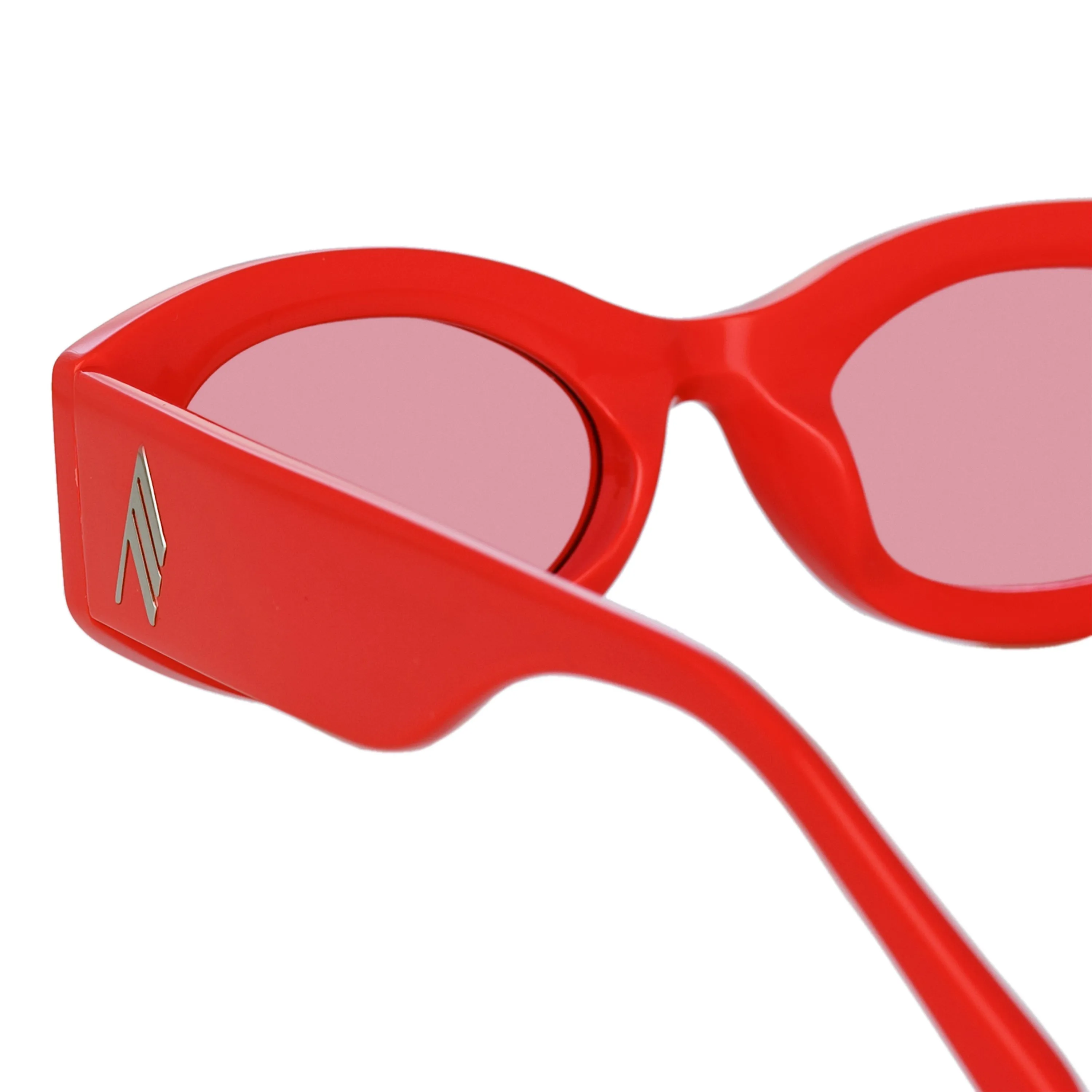 The Attico Berta Oval Sunglasses in Coral sold by Linda Farrow product image thumbnail 4